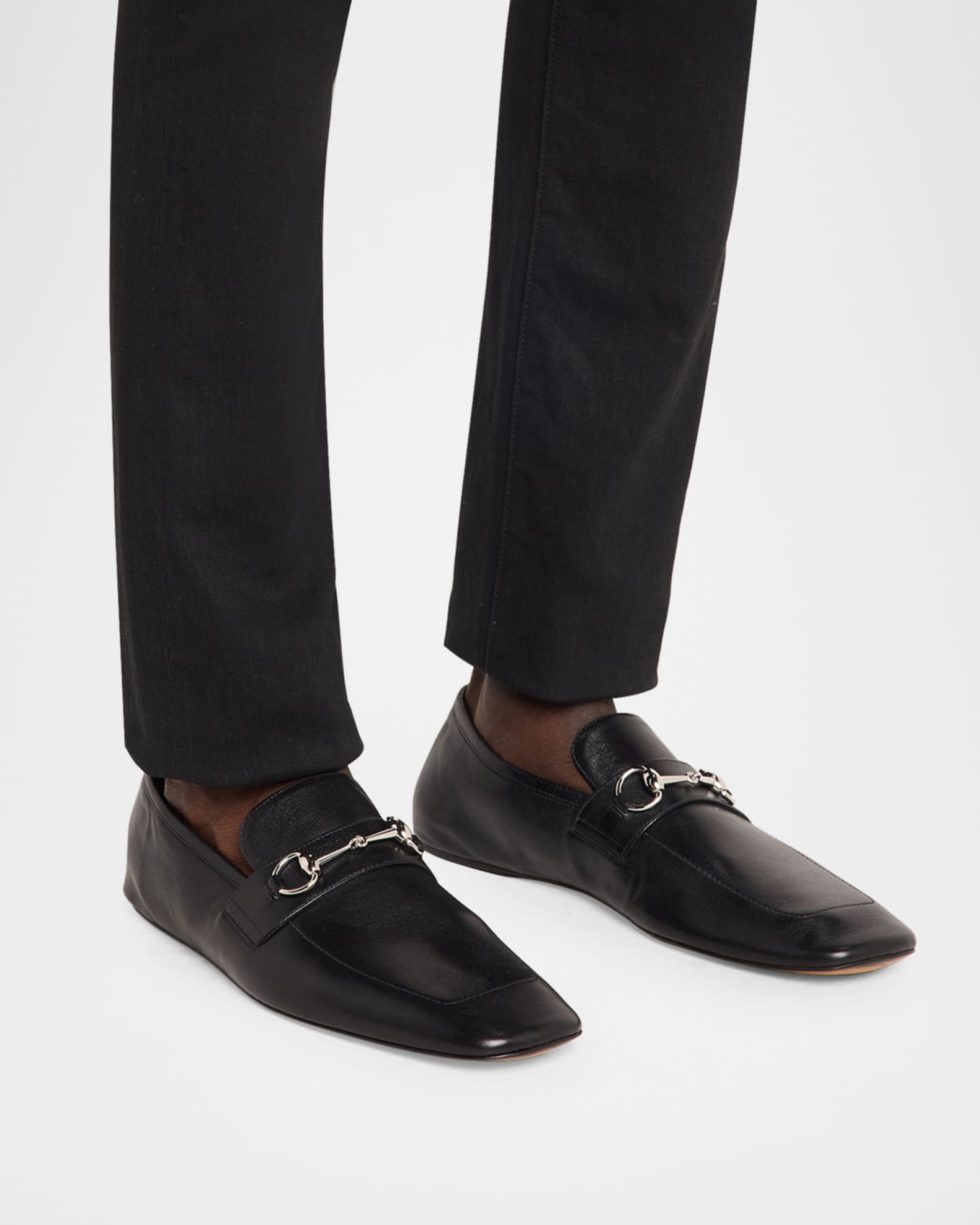 gucci leather dress shoes Gucci | Men's Designer Dress Shoes Dark blue leather Gucci Men's Edgar Leather Loafers