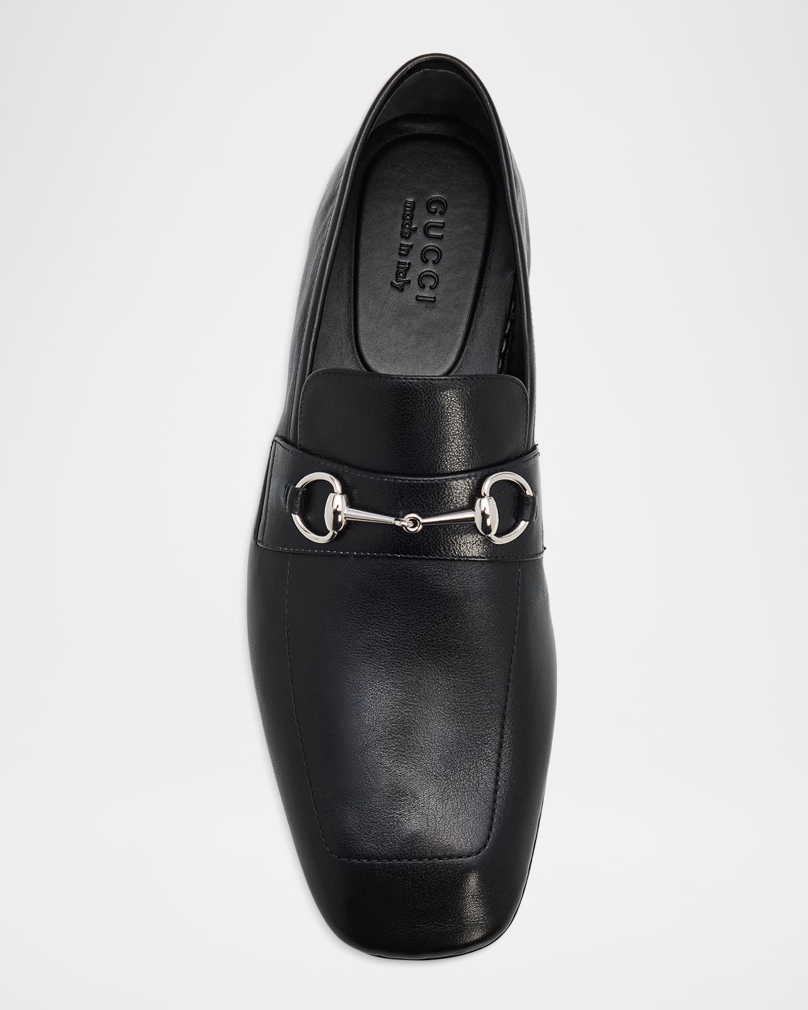 Gucci Men's Edgar Leather Bit Loafers with Foldable Heel | Neiman Marcus
