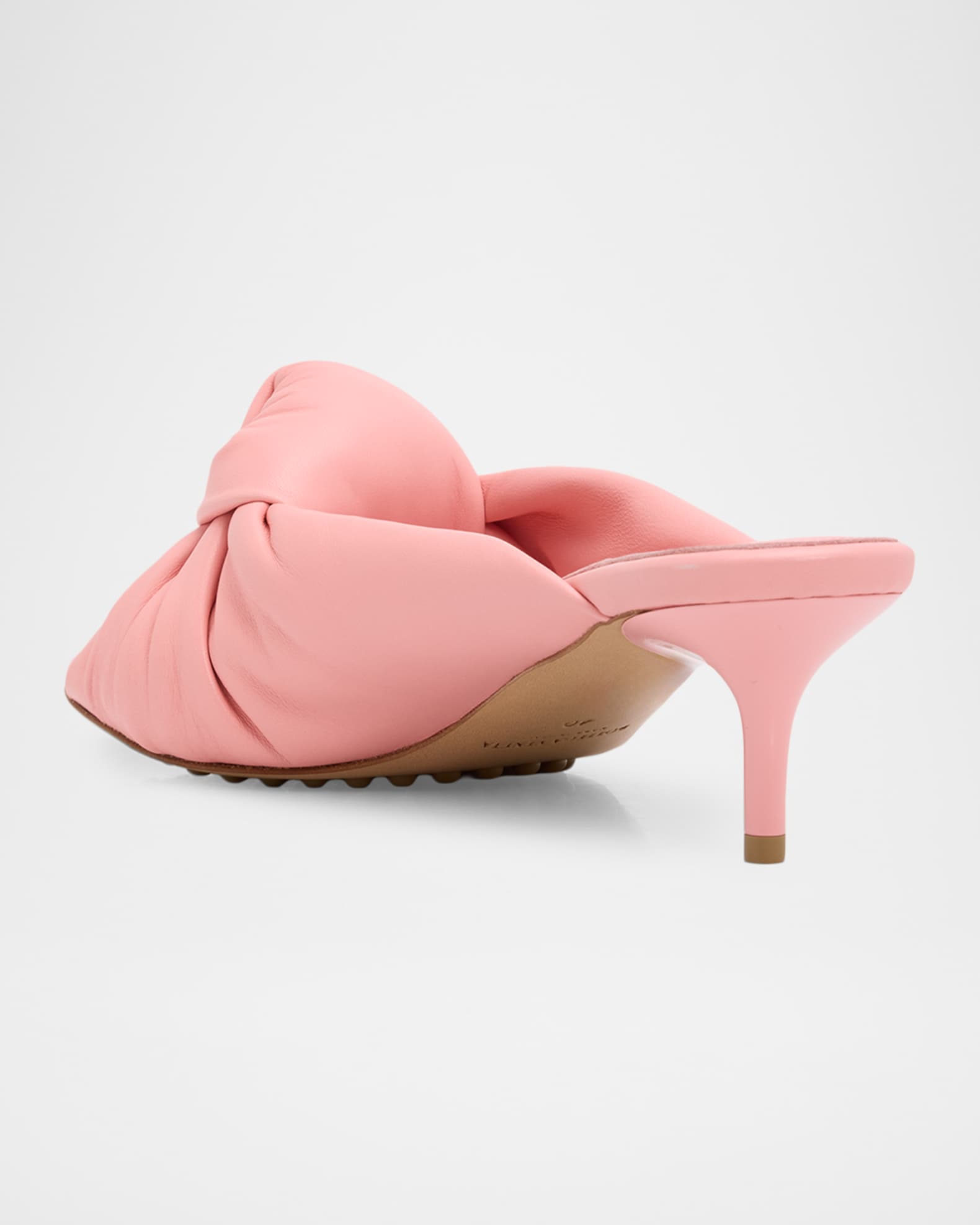 Bottega Veneta 35mm Cherry Knotted Leather Mule Sandals | Neiman
