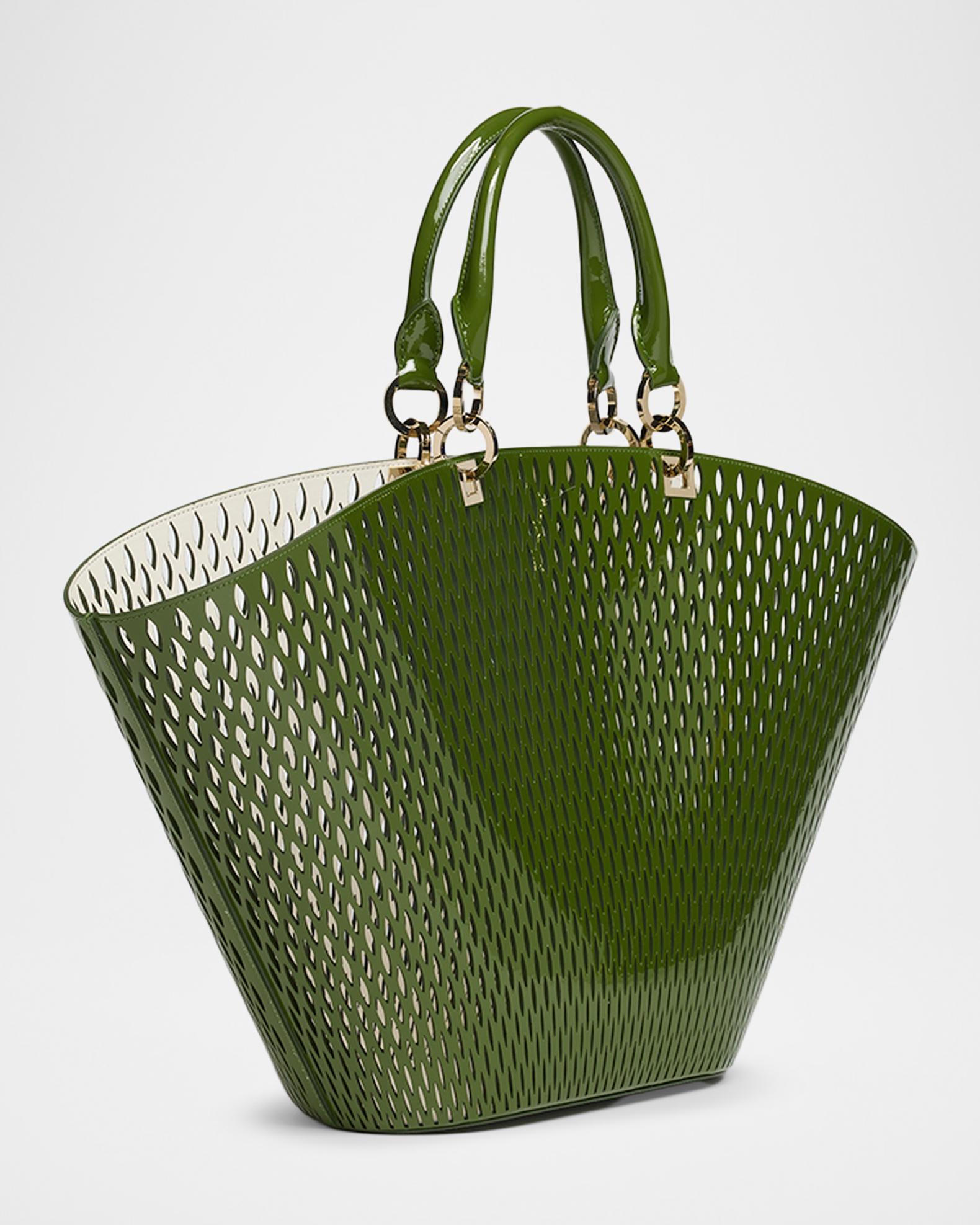 TOM FORD Cut Out Patent Leather Large Tote Bag | Neiman Marcus