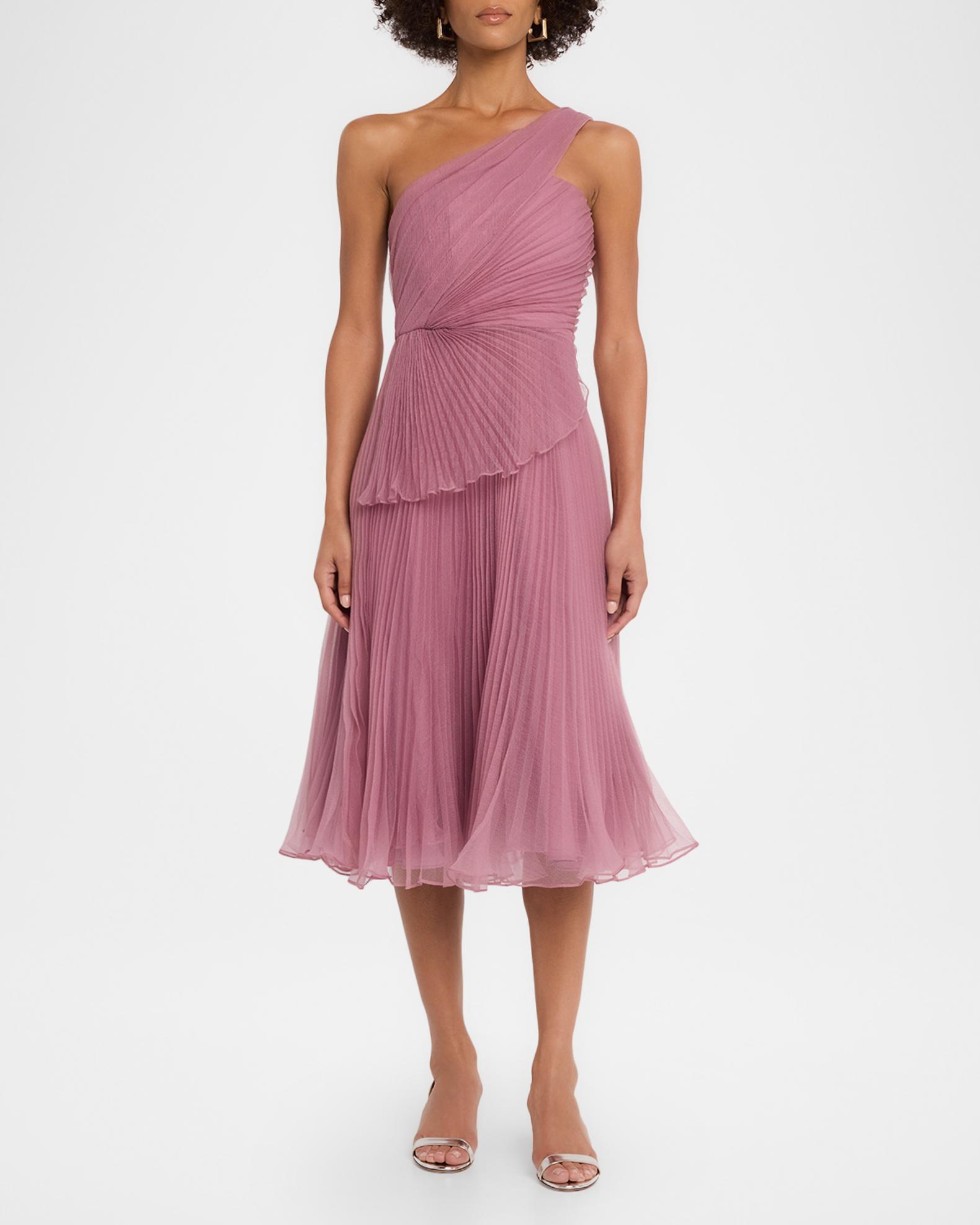 maya one shoulder organza bodycon dress Theia Cece Pleated One-Shoulder Midi Dress, Dusk, Women's, 0 Cocktail & Party Wedding Guest Dresses One-Shoulder Dresses Black/silver:Size 8 Made in Los Angeles CC blue prom dresses HBBIKVI Casual A-Line Dress