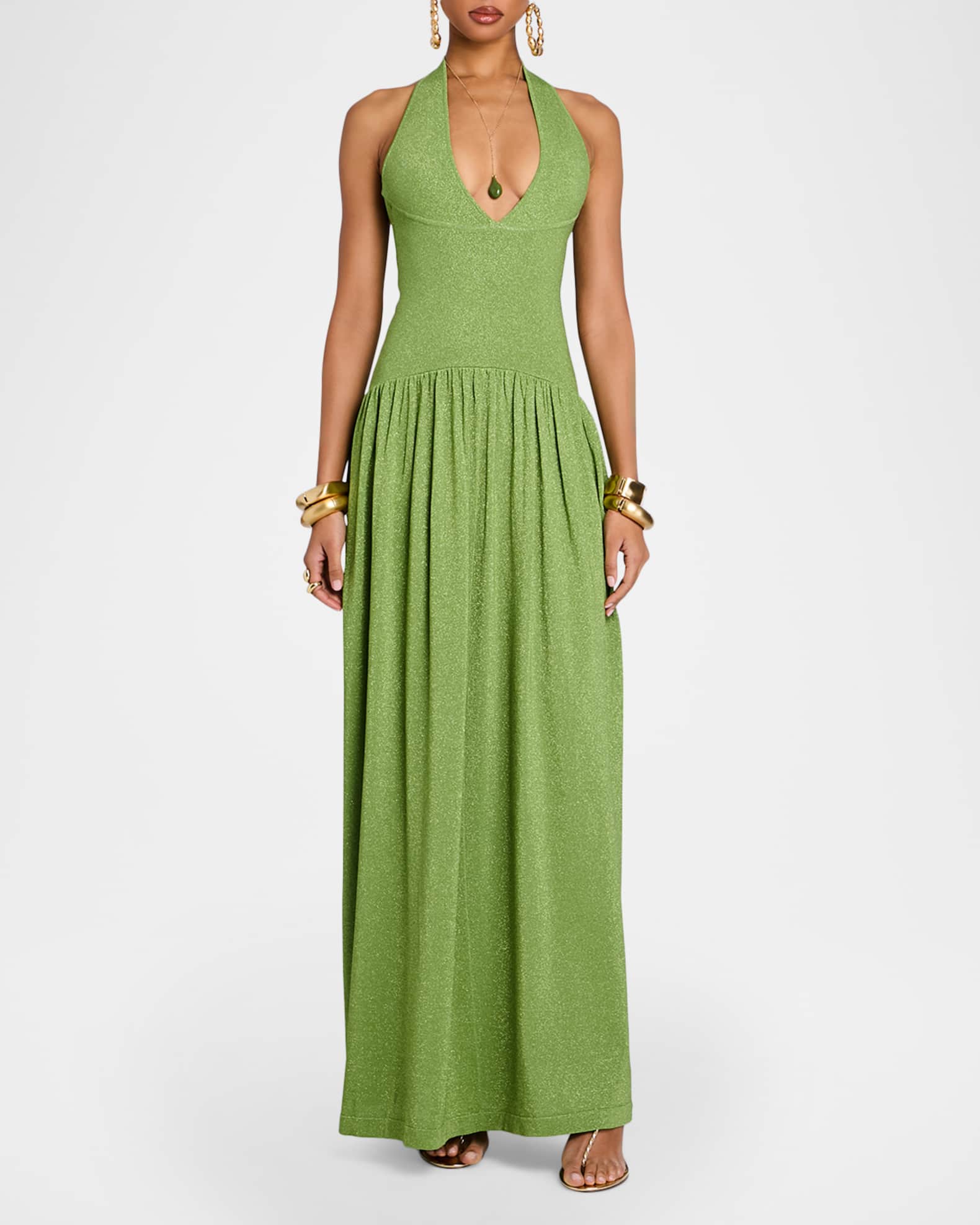 metallic drop waist dress Strapless Metallic Drop Waist Maxi Dress