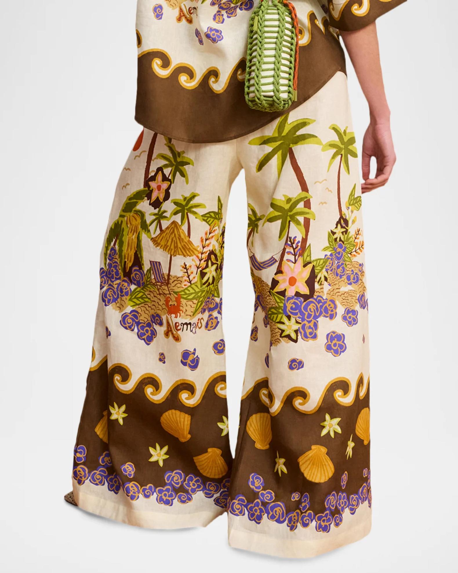 ALÉMAIS Island Cove Linen Pants | Neiman Marcus