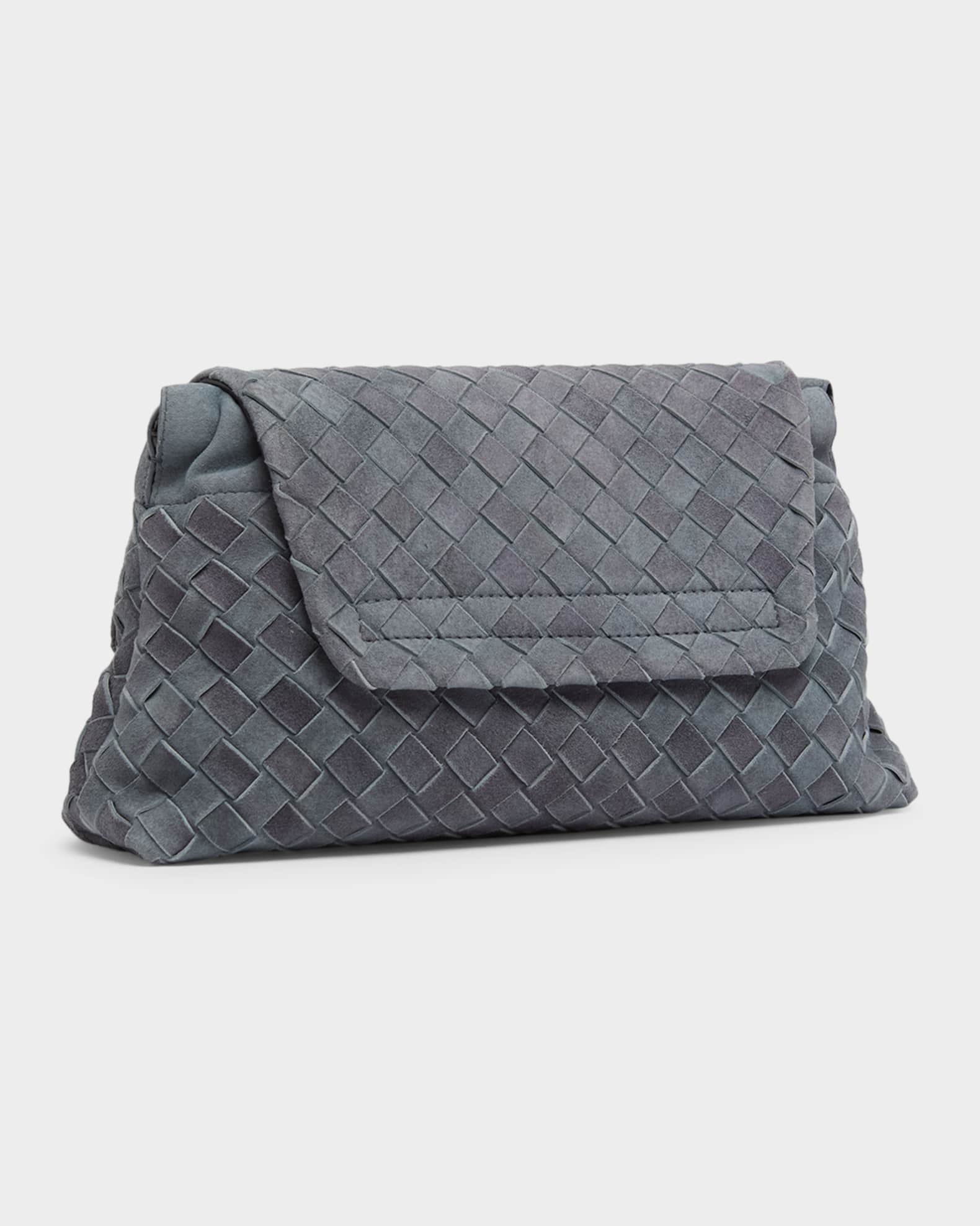 Bottega Veneta Giorno Dustbag Flap-Top Suede Shoulder Bag | Neiman