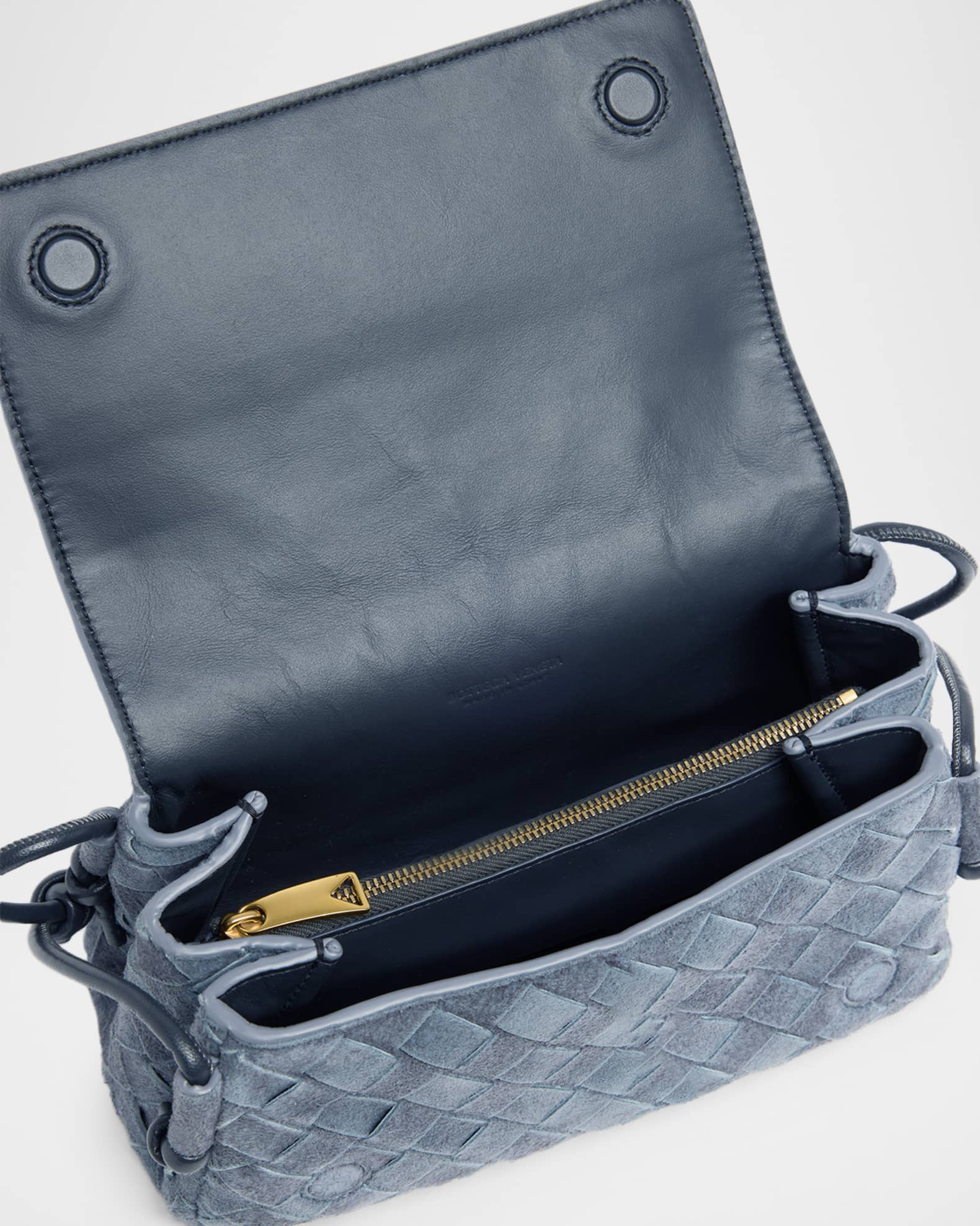 Bottega Veneta Notturno Suede Crossbody Pouch Bag | Neiman Marcus