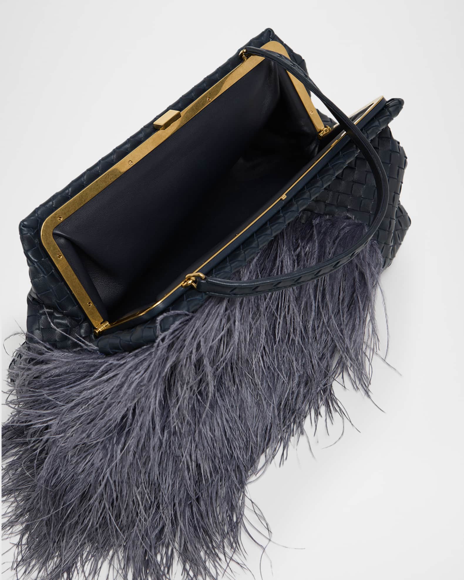 Bottega Veneta 1998 Feather Leather Shoulder Bag | Neiman Marcus