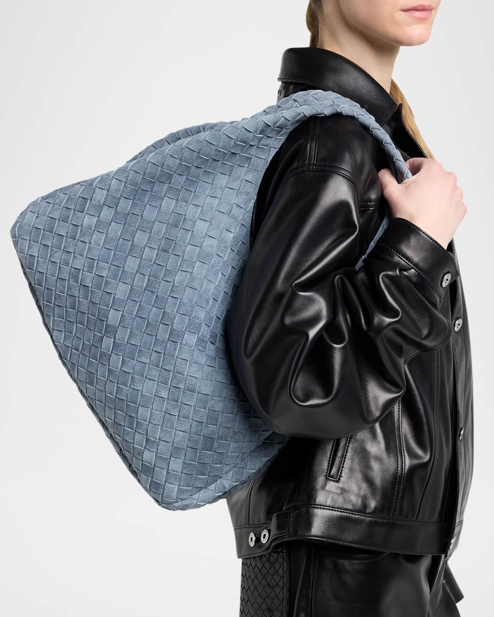 Bottega Veneta Campana Large Suede Shoulder Bag | Neiman Marcus