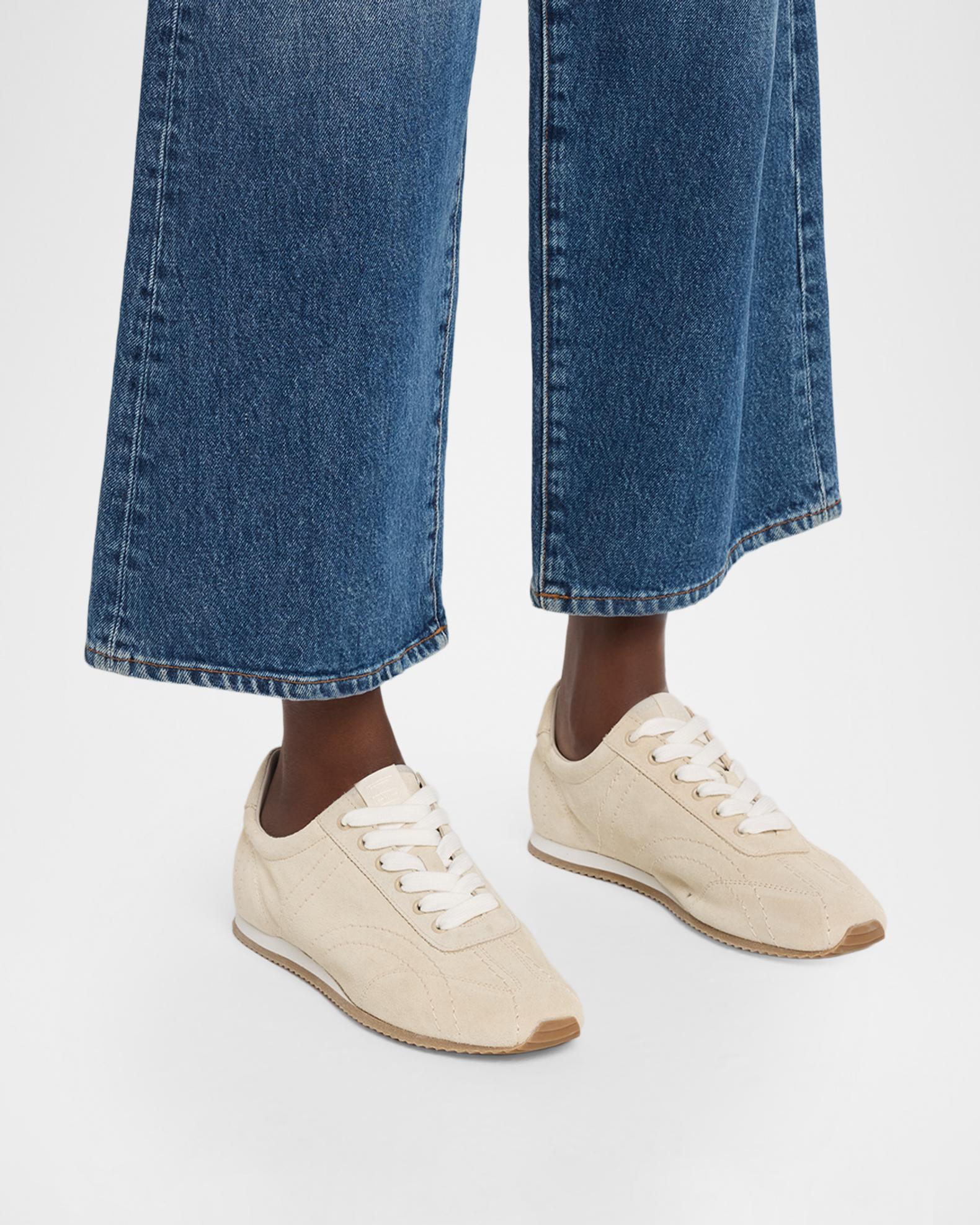 Toteme Flex Suede Low-Top Sneakers | Neiman Marcus