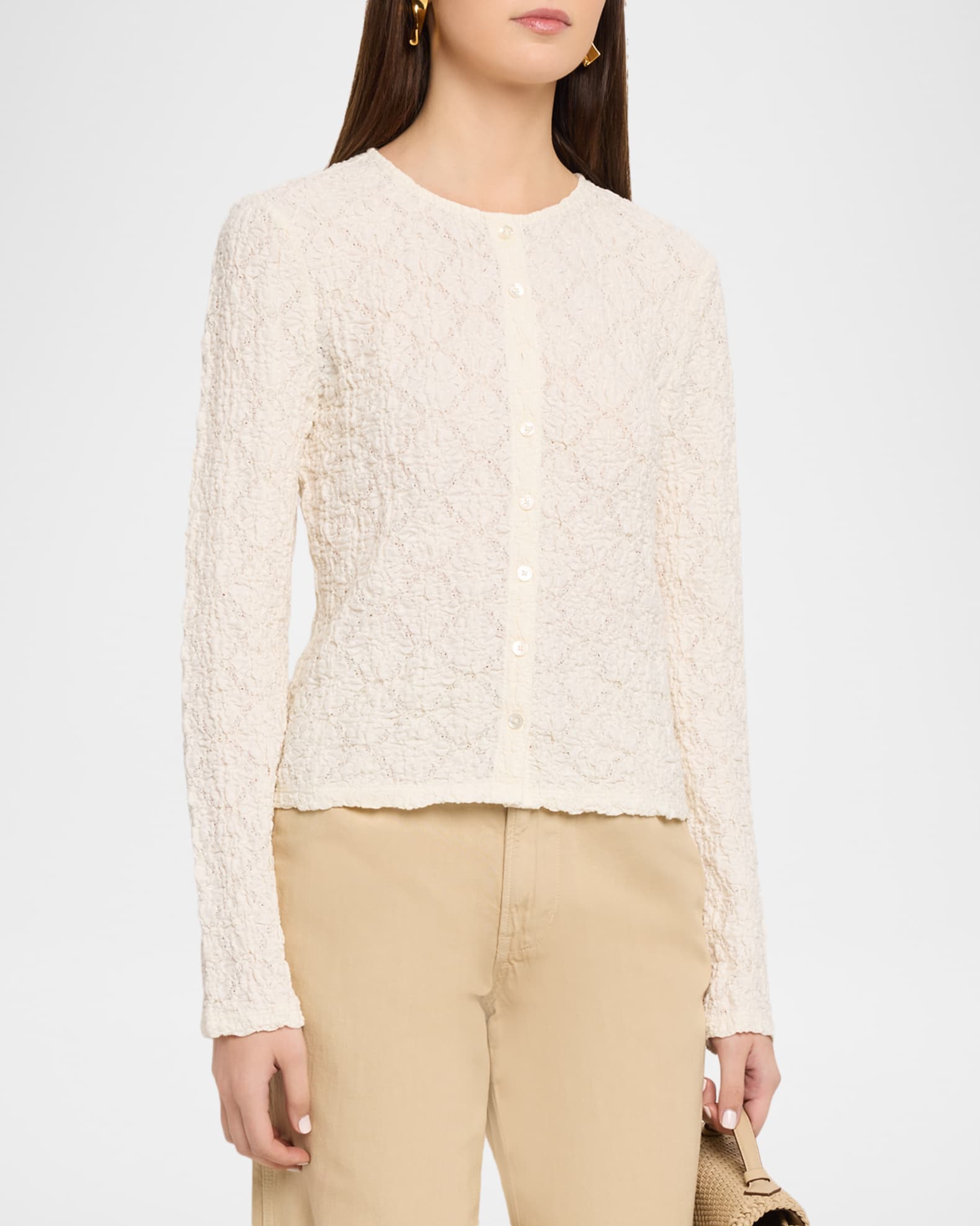 Veronica Beard Gillingham Lace Cardigan | Neiman Marcus
