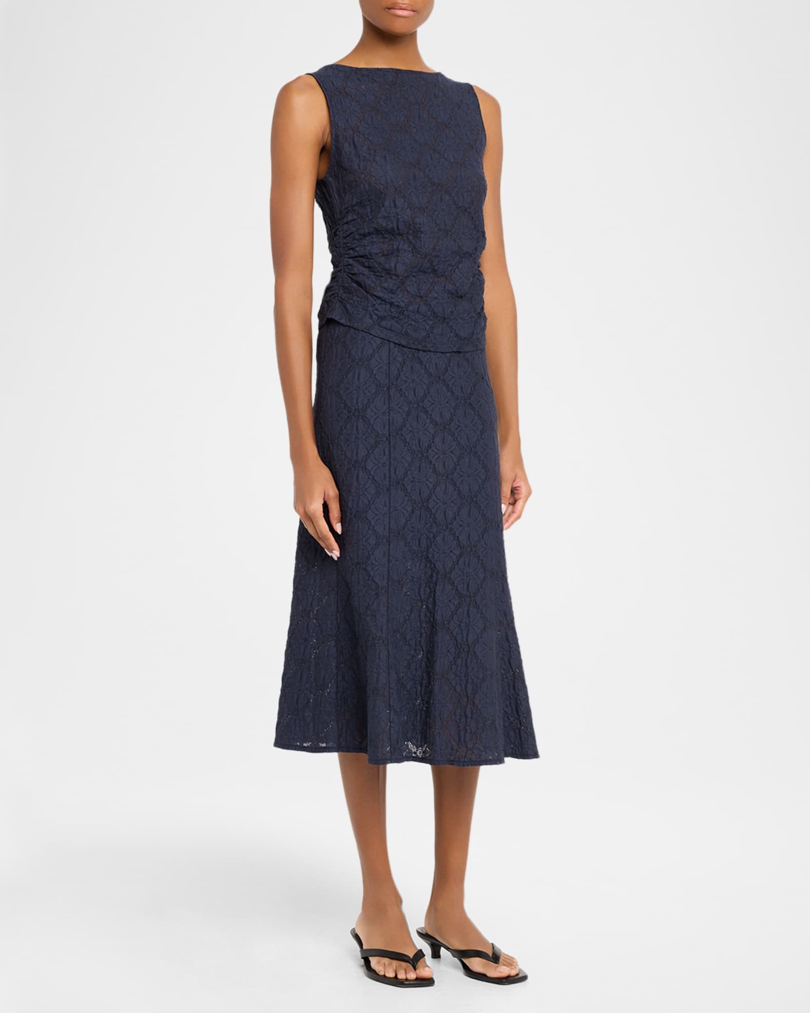 Veronica Beard Massimo Lace Midi Skirt | Neiman Marcus
