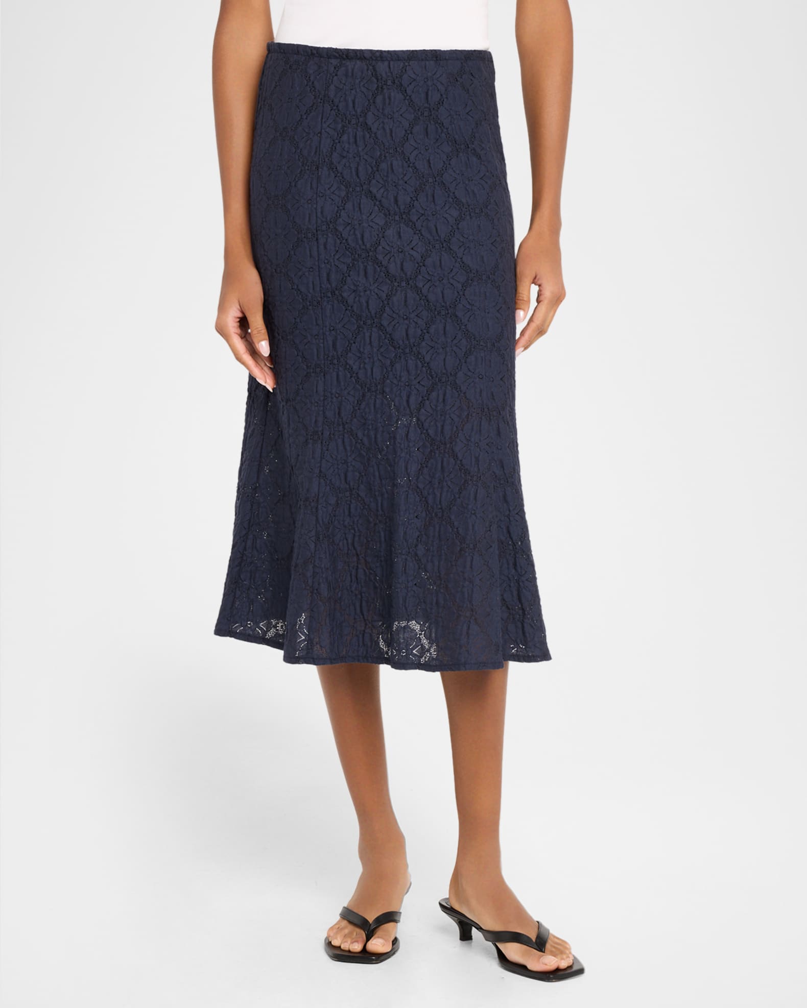 Veronica Beard Massimo Lace Midi Skirt | Neiman Marcus