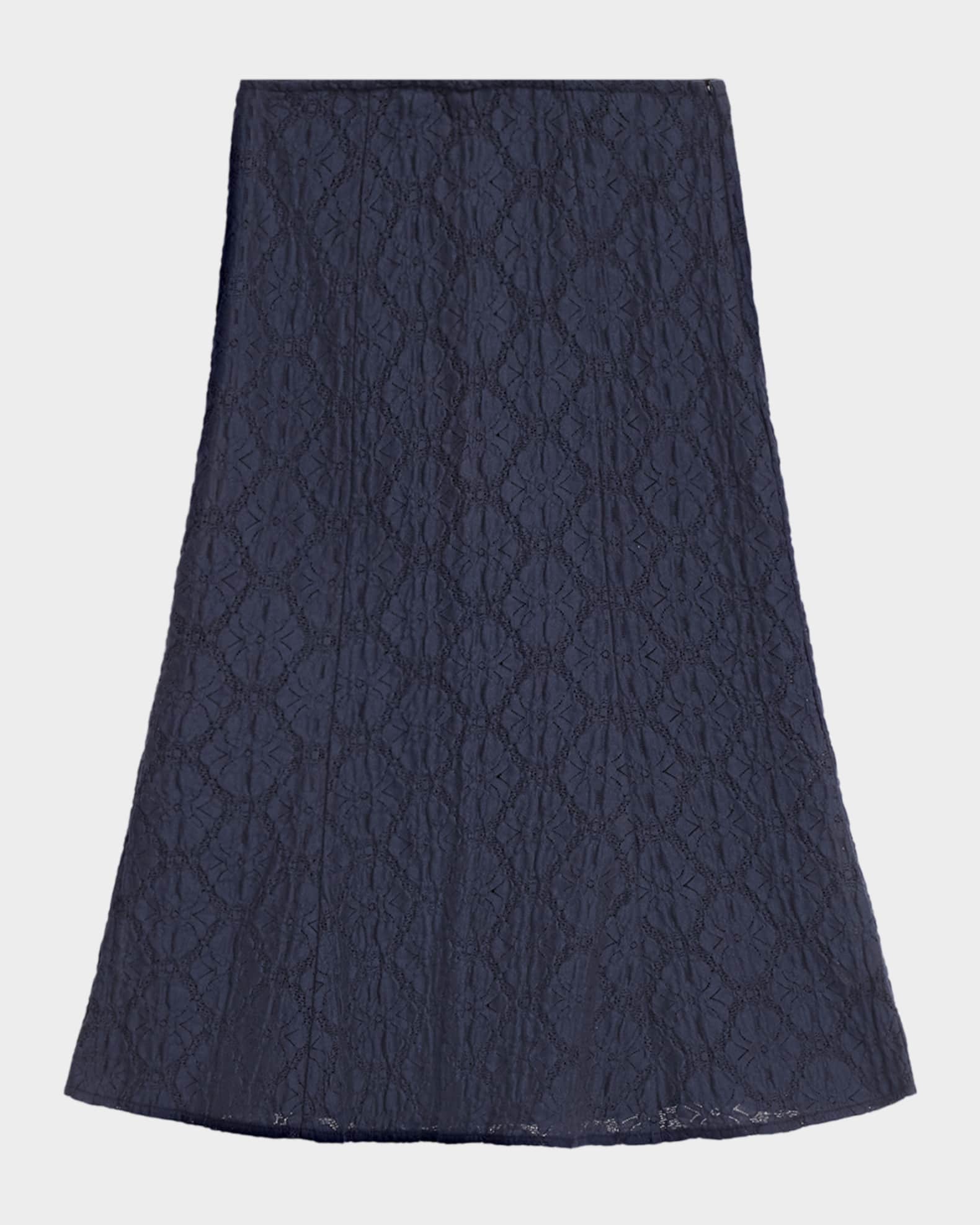 Veronica Beard Massimo Lace Midi Skirt | Neiman Marcus