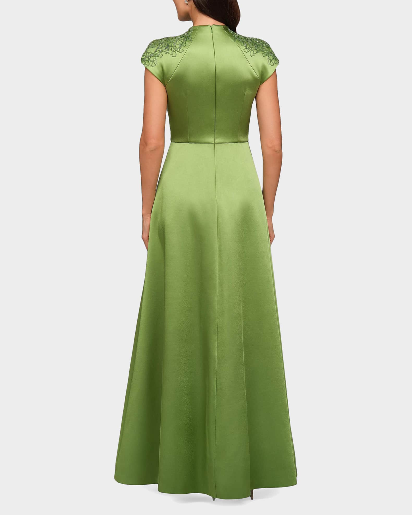 kay unger green dress Jolie Midi Dress