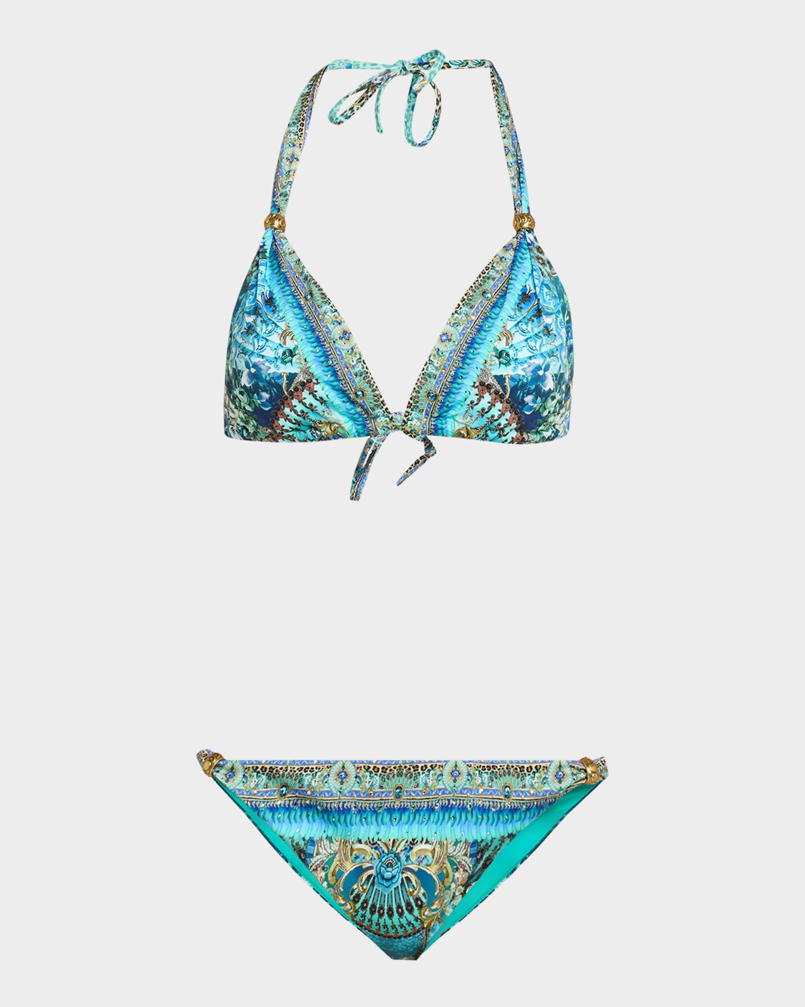 Camilla Flamenco Euphoria Triangle Two-Piece Swimsuit | Neiman Marcus