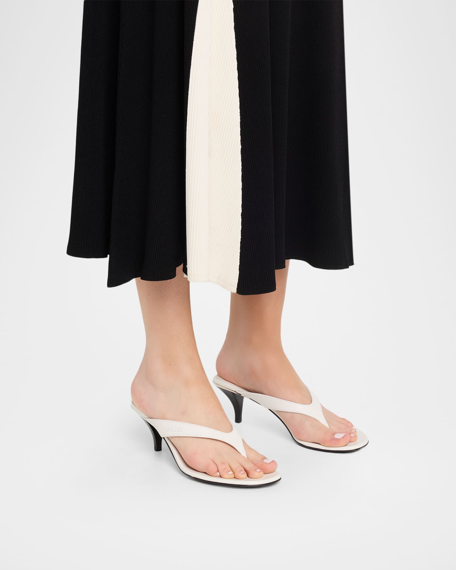 Gucci 55mm Neo Leather Thong Sandals | Neiman Marcus