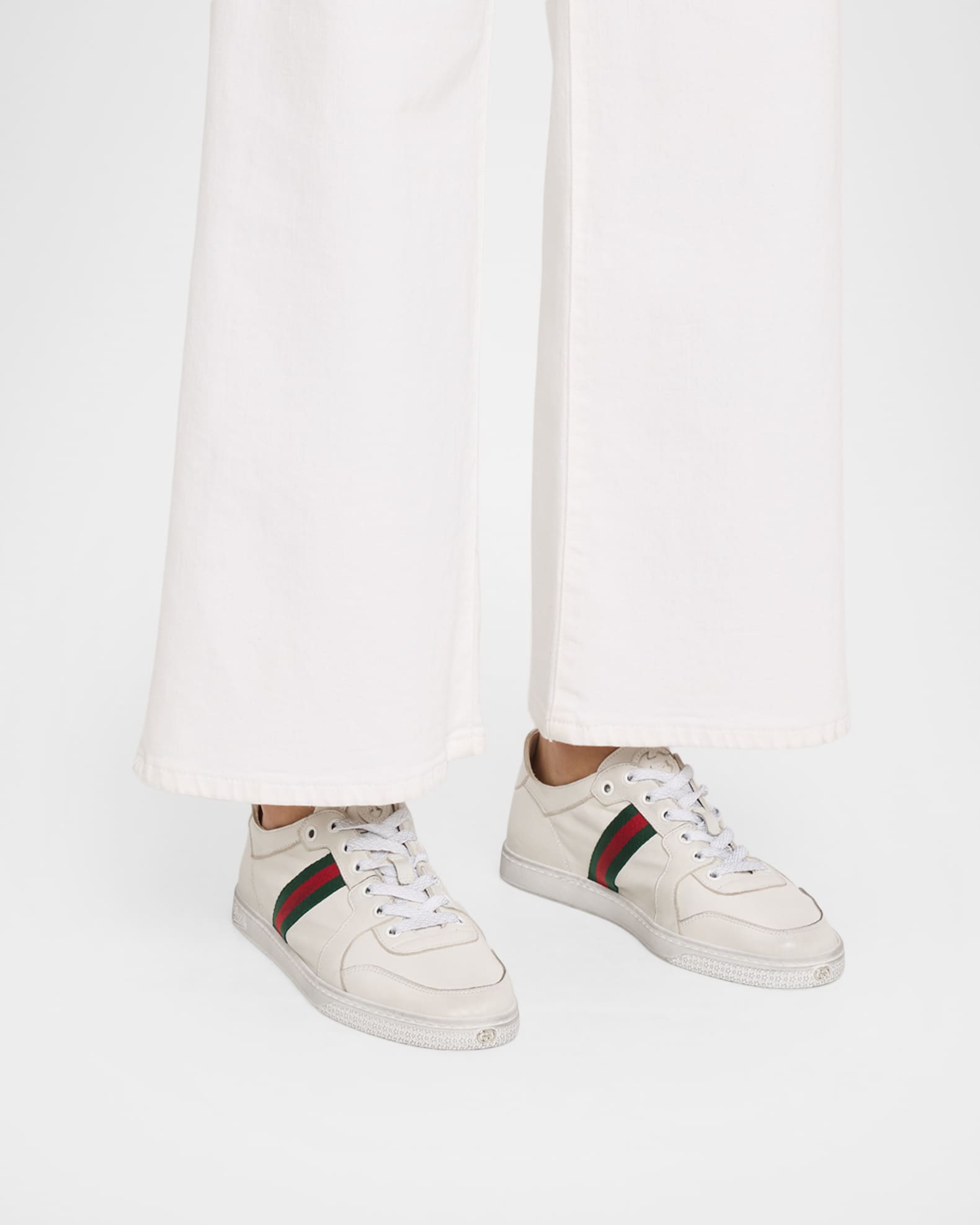 coco⭐︎ Gucci Coda Leather Low-Top Sneakers | Neiman Marcus