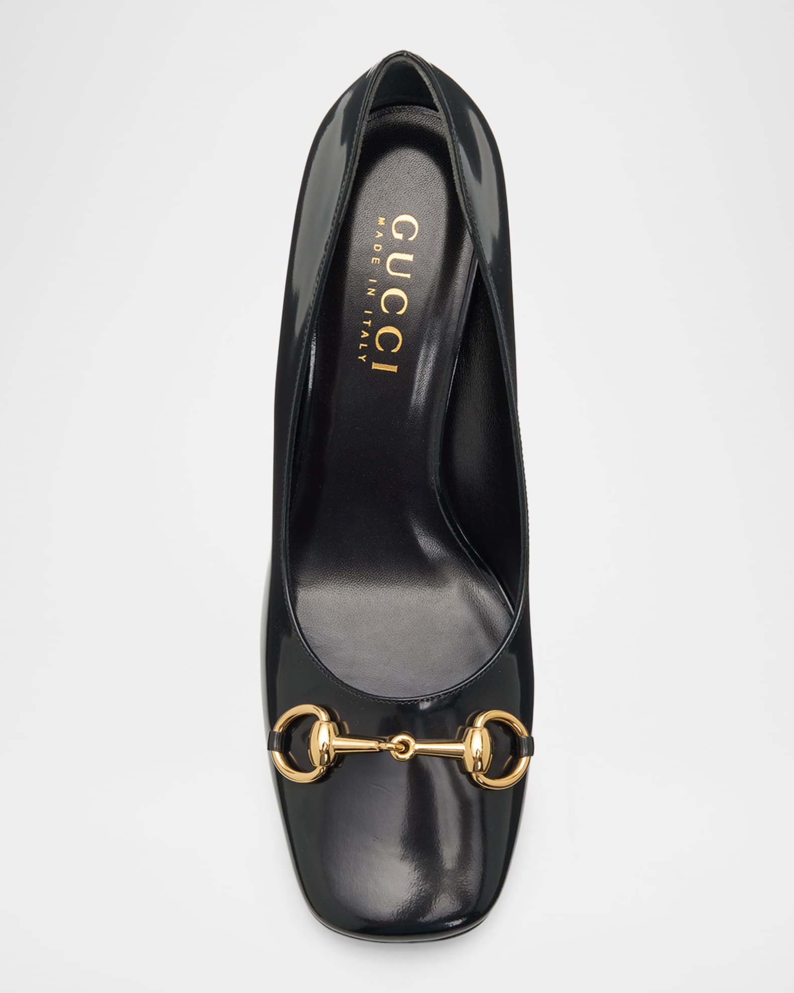 Gucci 85mm Zhora Horsebit Leather Pumps | Neiman Marcus