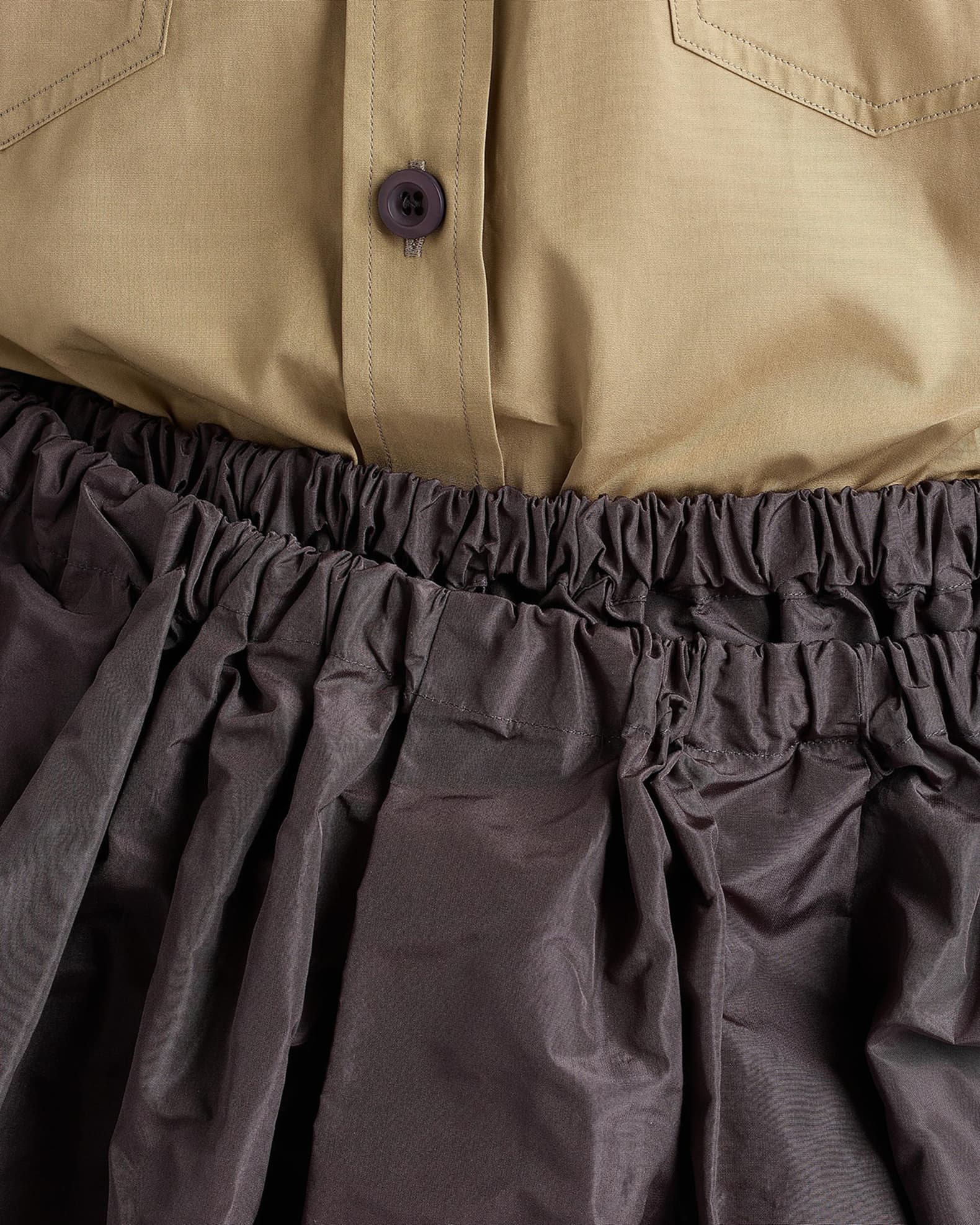 Prada Technical Taffeta Bubble Mini Skirt | Neiman Marcus