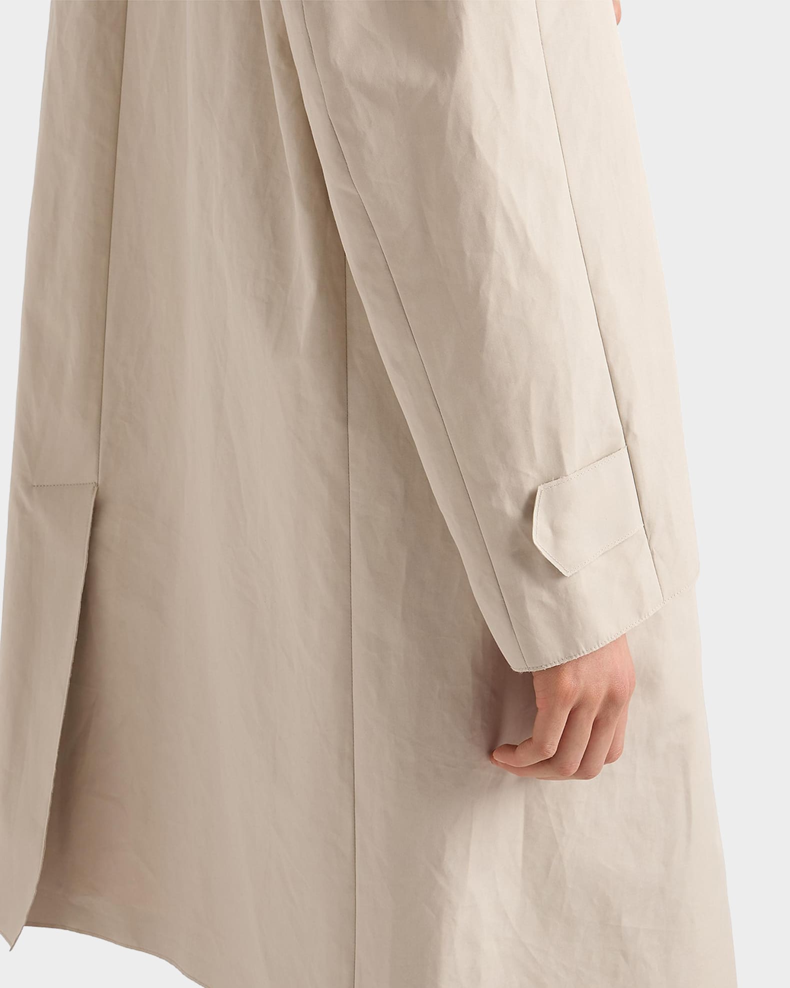 Prada Snap-Front Double Poplin Coat | Neiman Marcus