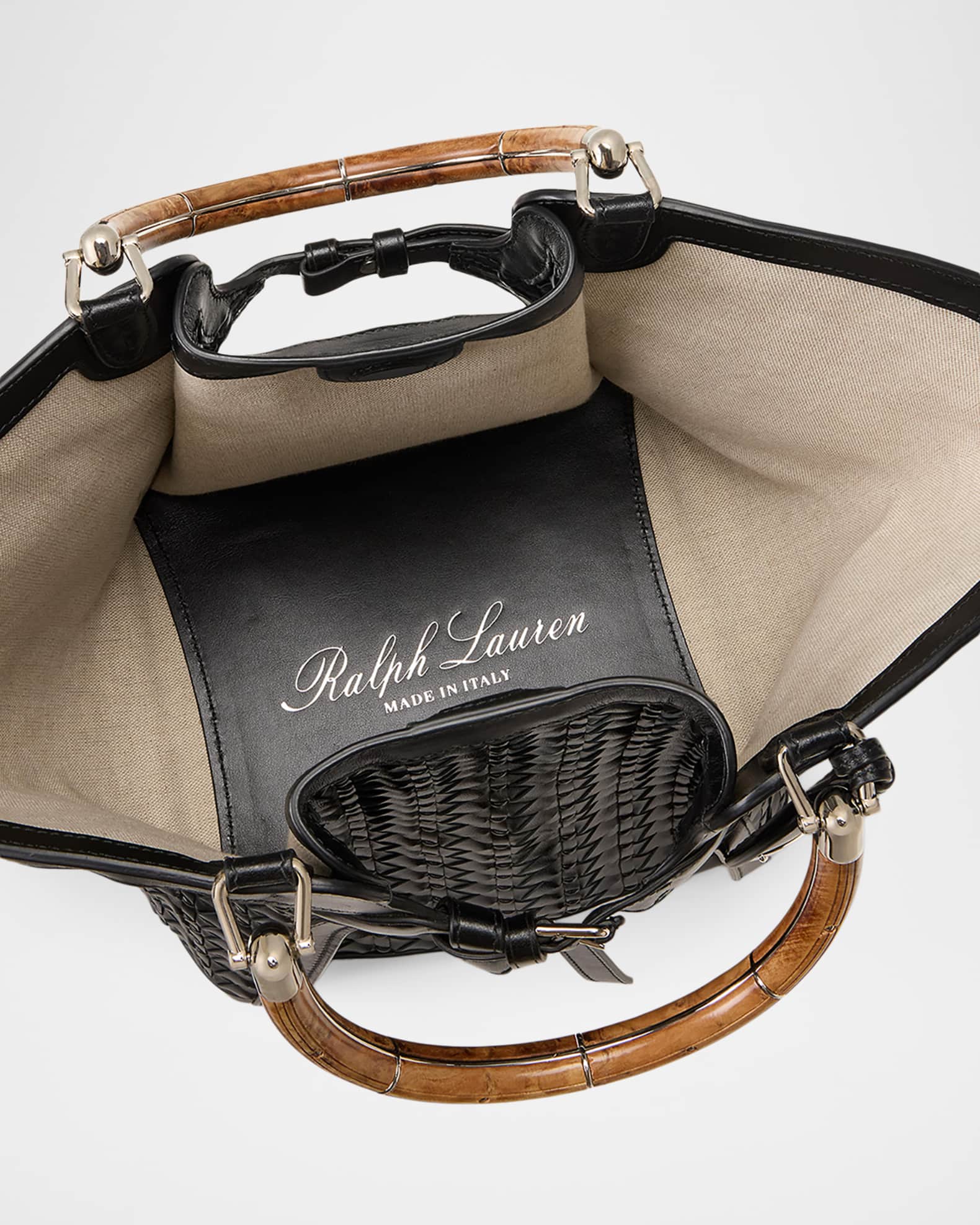 Ralph Lauren Collection The Ralph Braided Leather Tote Bag