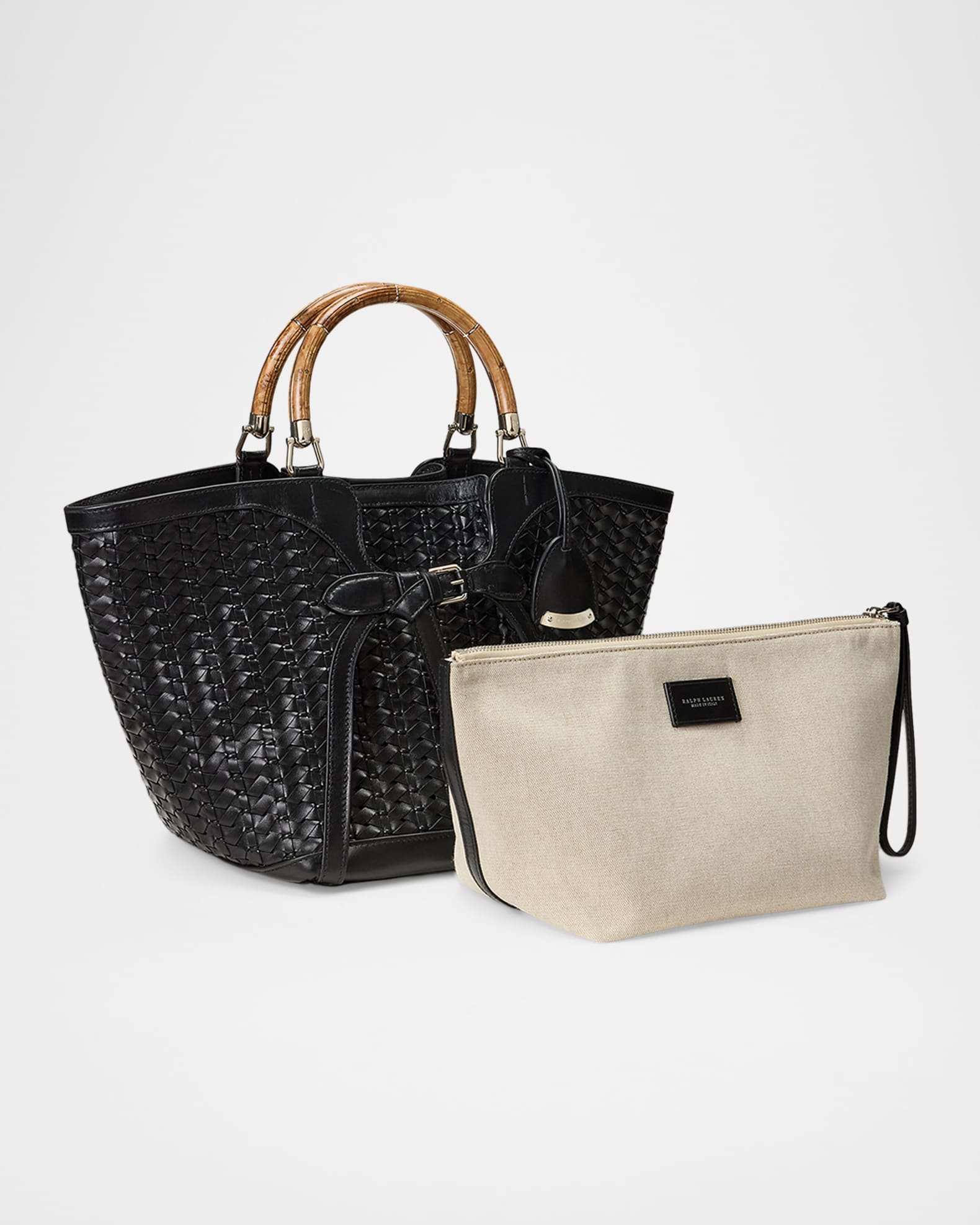 Ralph Lauren Collection The Ralph Braided Leather Tote Bag