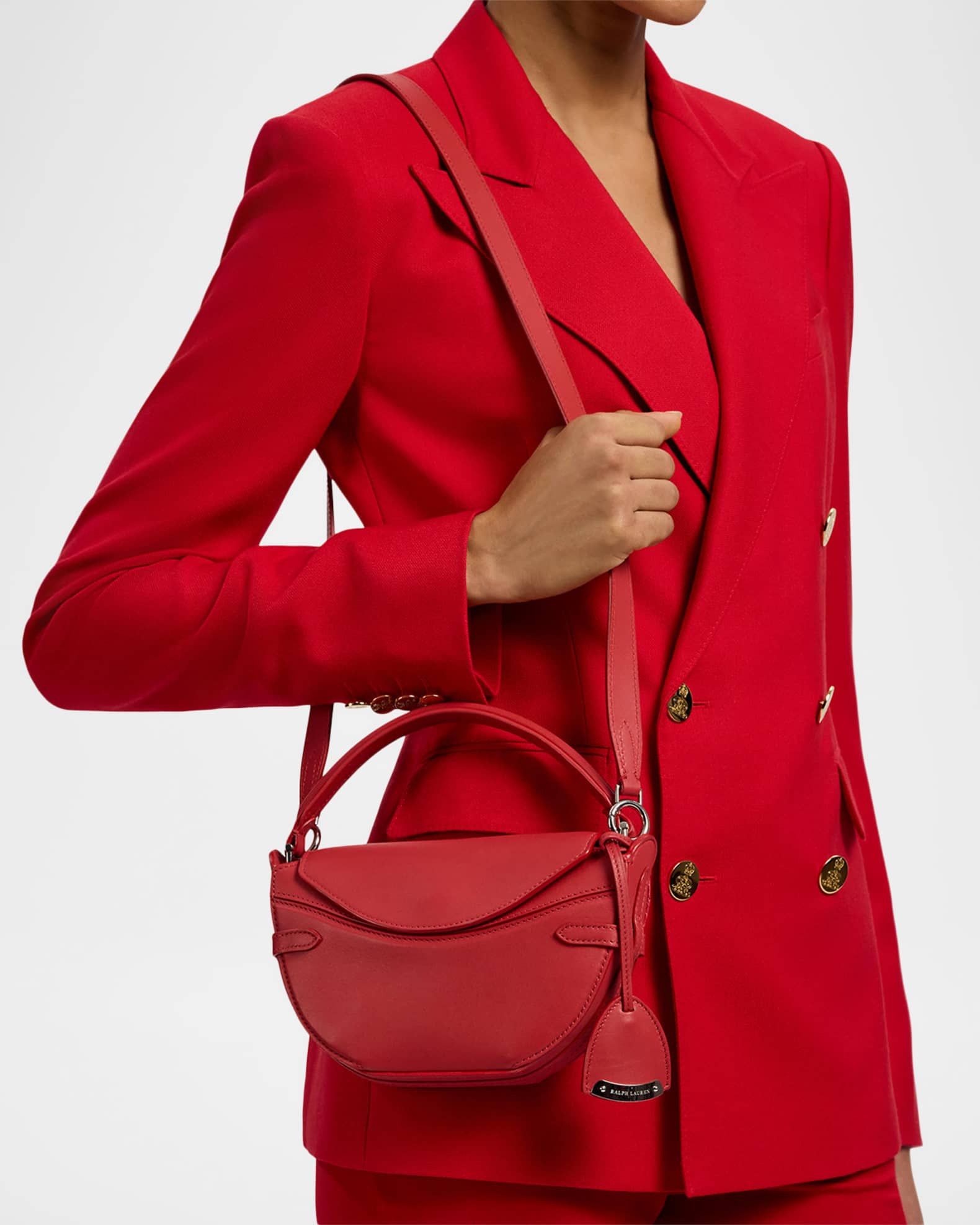 Ralph Lauren Collection The Ralph Mini Leather Top Handle Bag