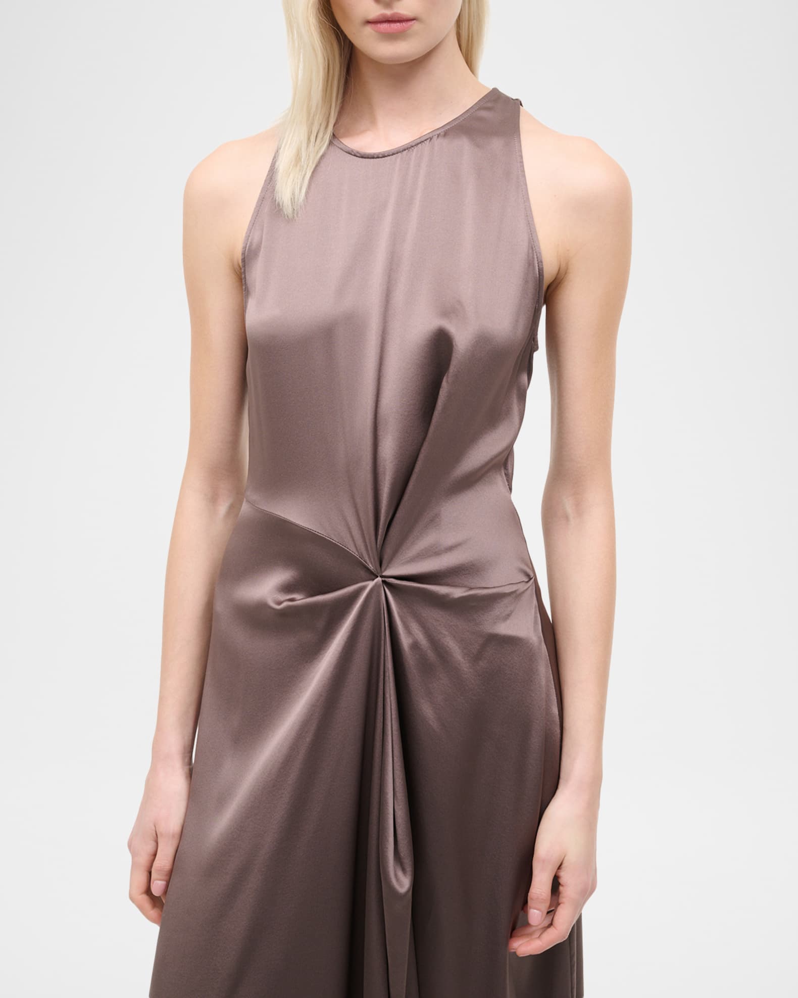 staud grey dress Ashley Lauren 11466 Prom Dress Hot Pink 12 / Silver/Ivory main image 0