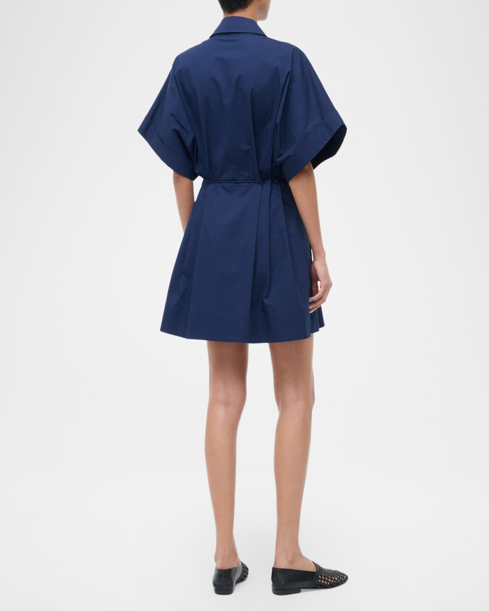 knee length dresses for ladies Zip Front Sleeveless Mini Dress - Entro main image 0
