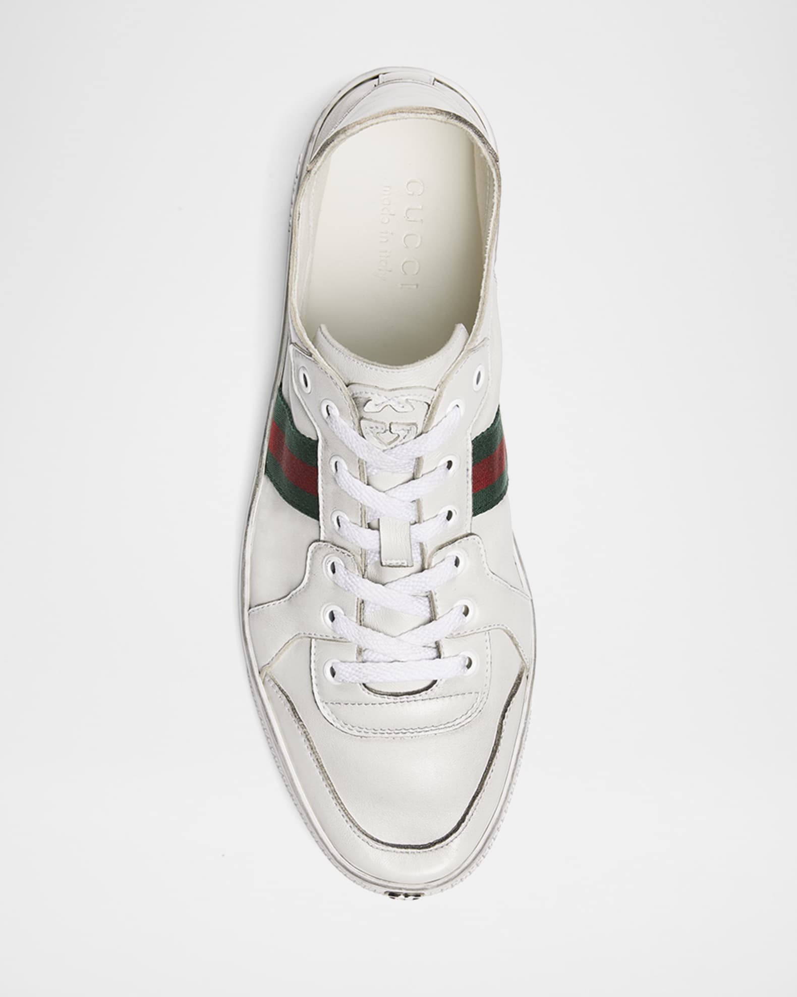Gucci Men's Stretch Leather Low-Top Sneakers | Neiman Marcus