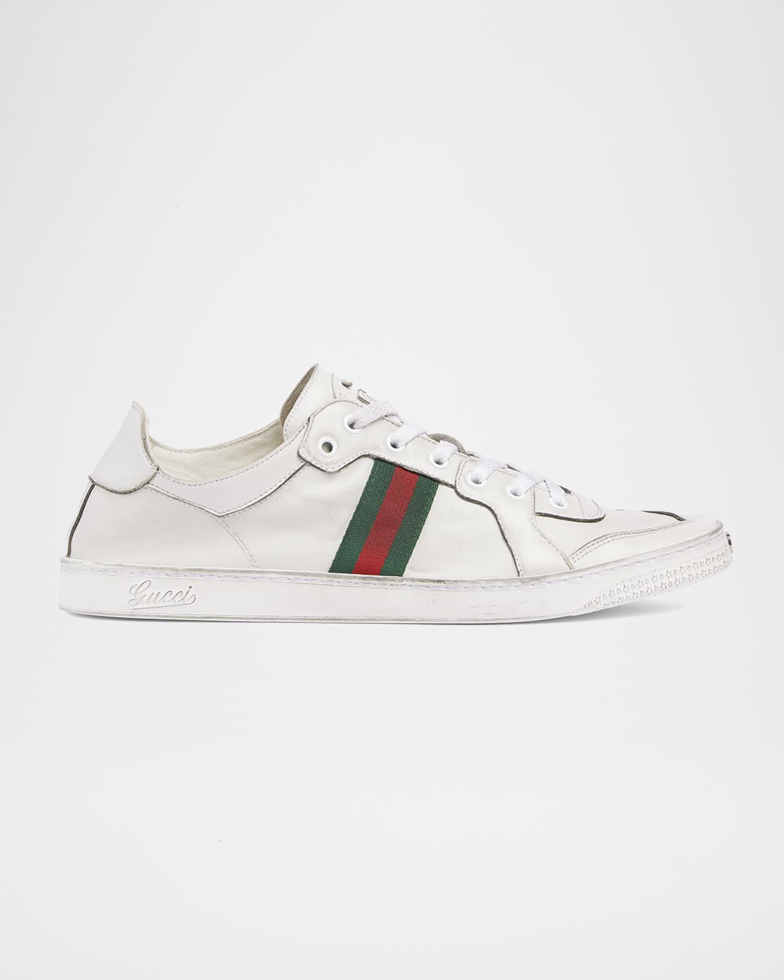 GUCCI グッチ　スニーカー Gucci Men's Stretch Leather Low-Top Sneakers | Neiman Marcus