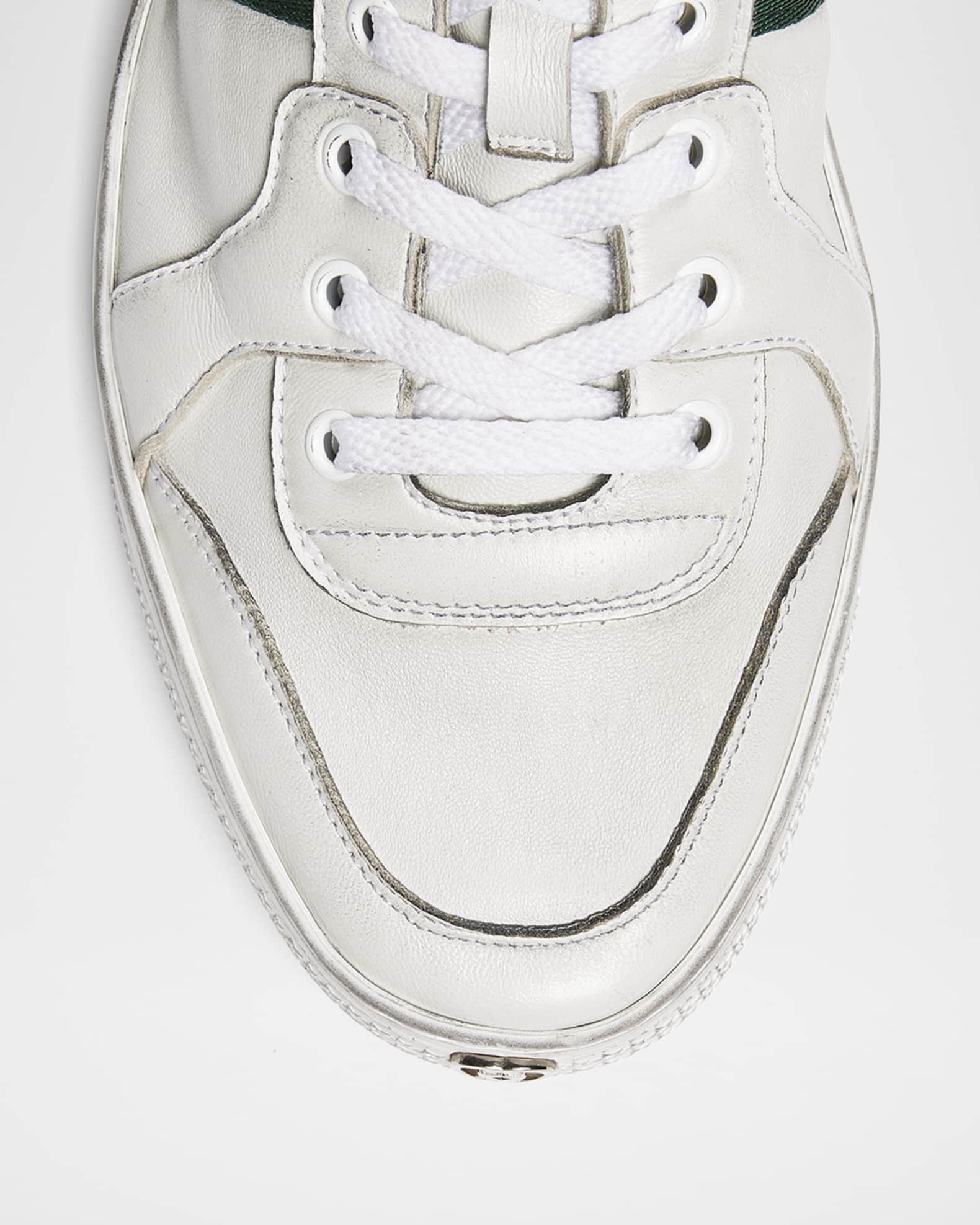 Gucci Men's Stretch Leather Low-Top Sneakers | Neiman Marcus