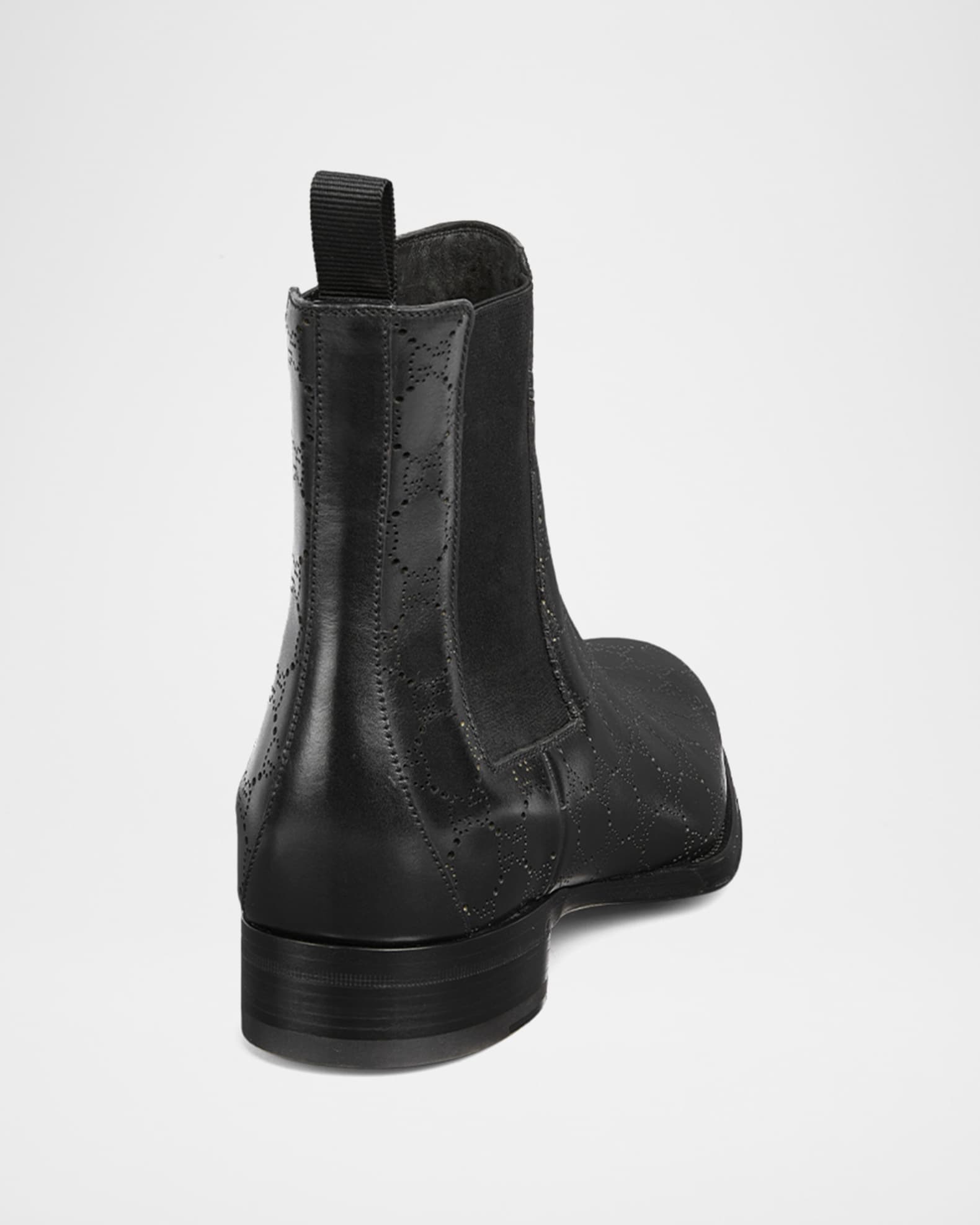 Gucci Men's GG Leather Chelsea Boots | Neiman Marcus