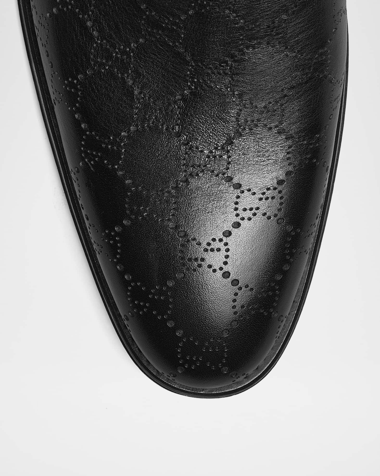 GUCCI GGパターン レザー ブーツ Gucci Men's GG Leather Chelsea Boots | Neiman Marcus
