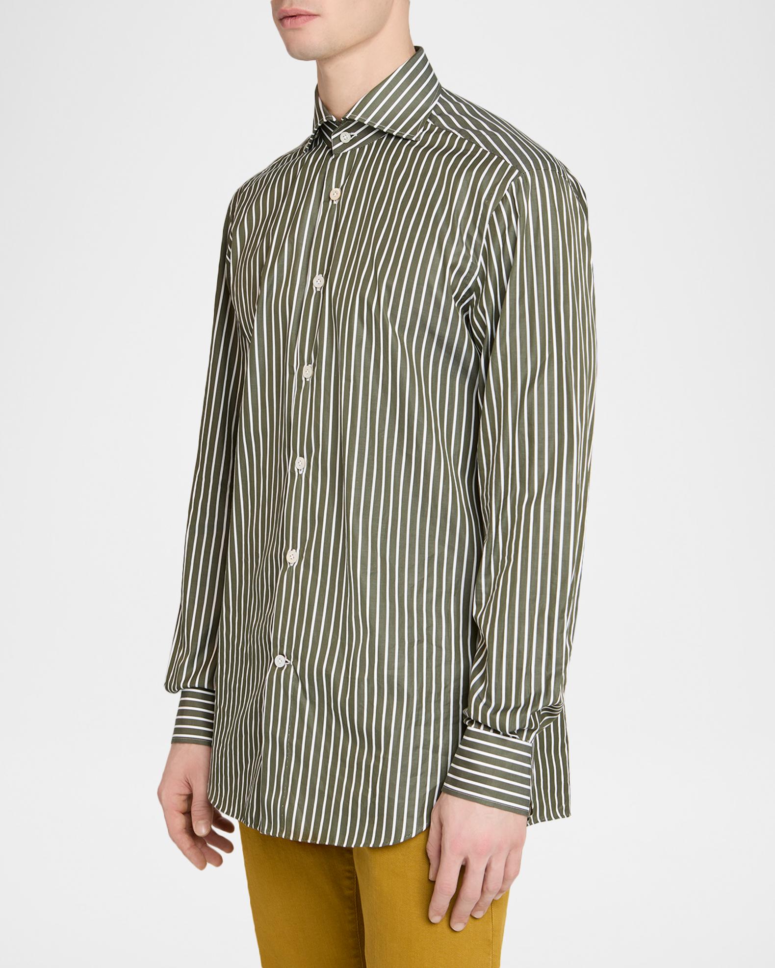 Kiton Men's Bengal Stripe Cotton Sport Shirt | Neiman Marcus