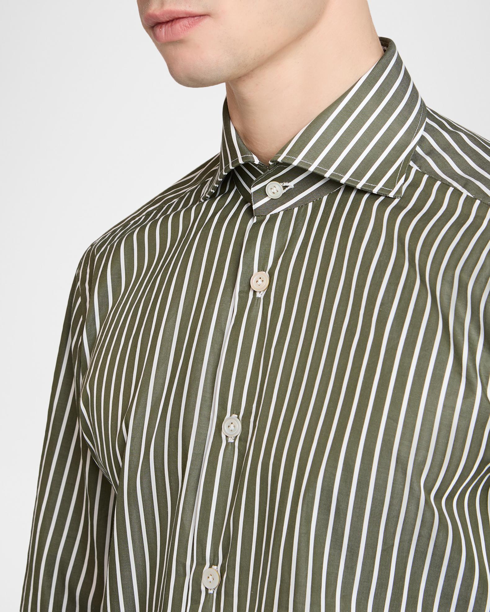 Kiton Men's Bengal Stripe Cotton Sport Shirt | Neiman Marcus