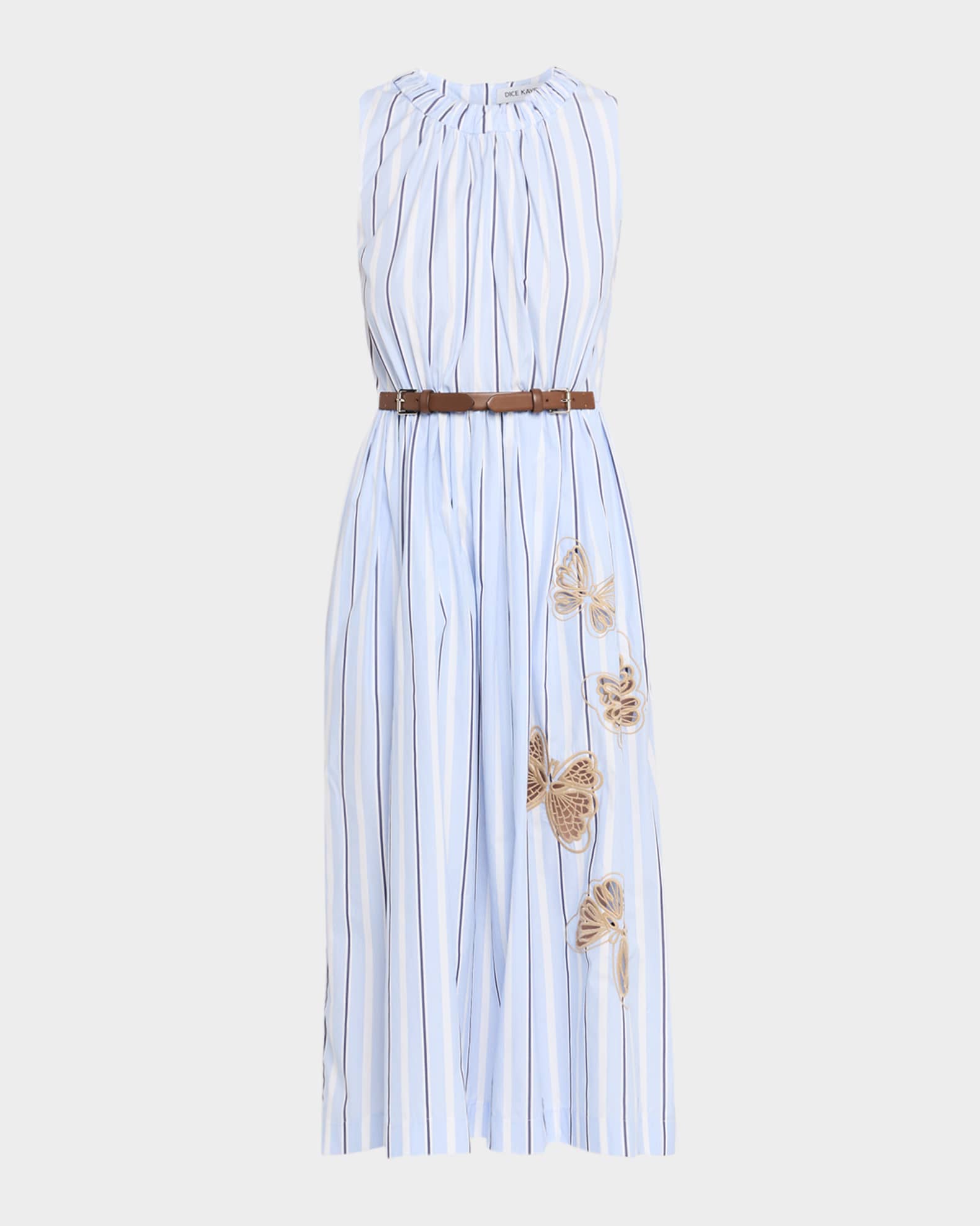 kaidi embroidered midi dress Kyla Embroidered Midi Dress Black/Oat / Large main image 1