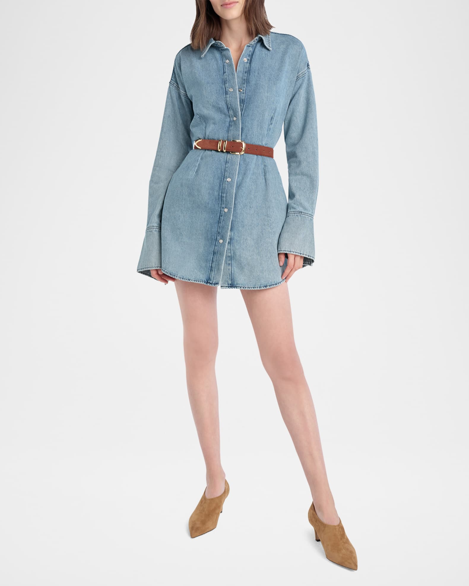 Favorite Daughter The Eyes on Me Denim Mini Dress | Neiman Marcus