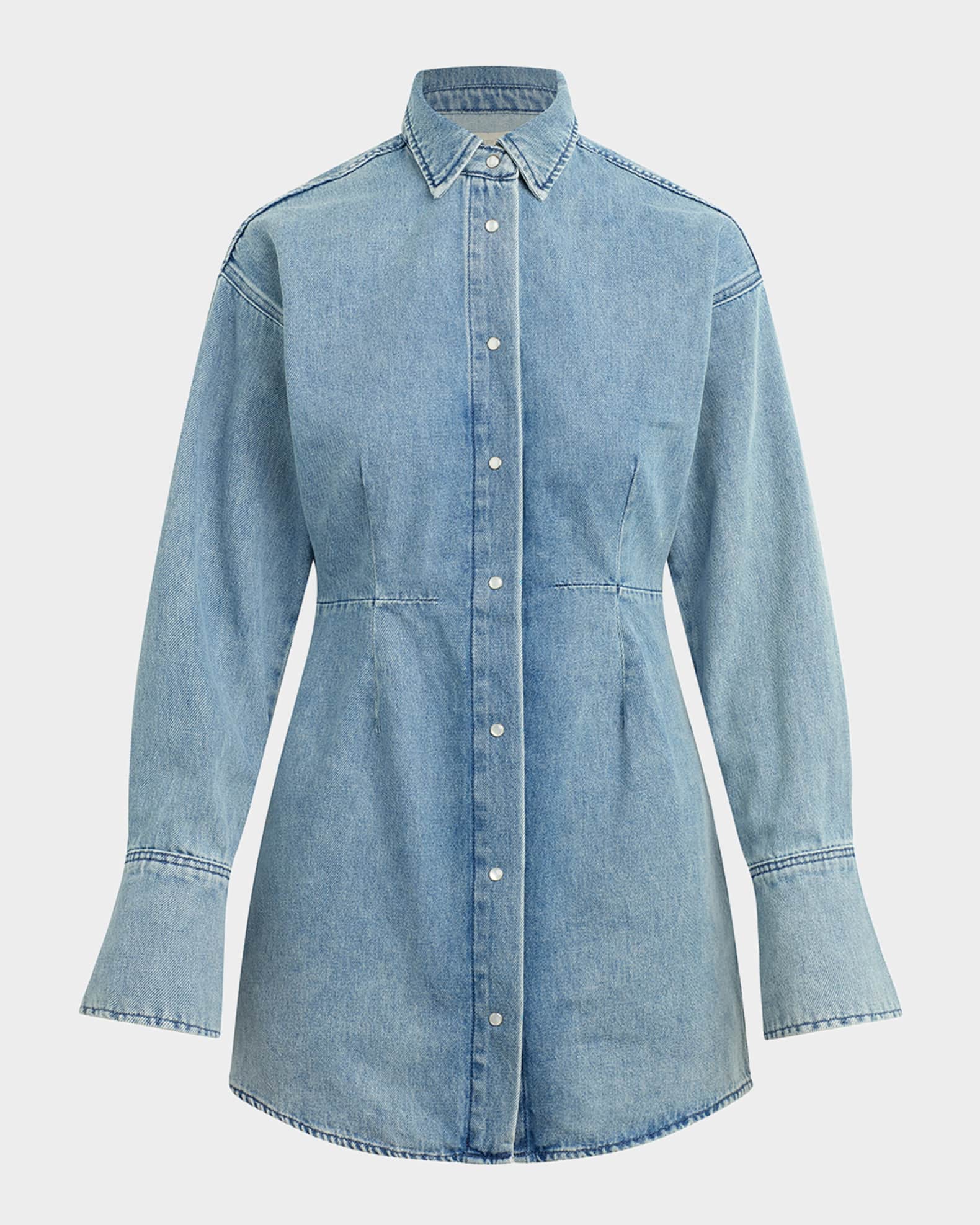 Favorite Daughter The Eyes on Me Denim Mini Dress | Neiman Marcus