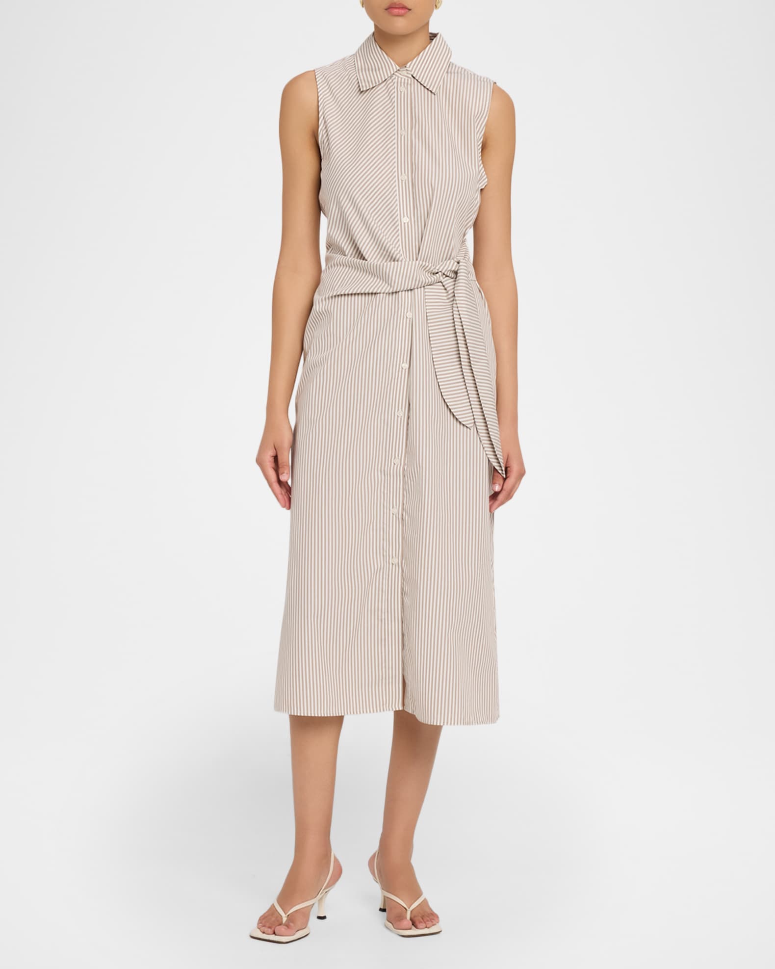Favorite Daughter The Good Behavior Striped Midi Dress | Neiman Marcus