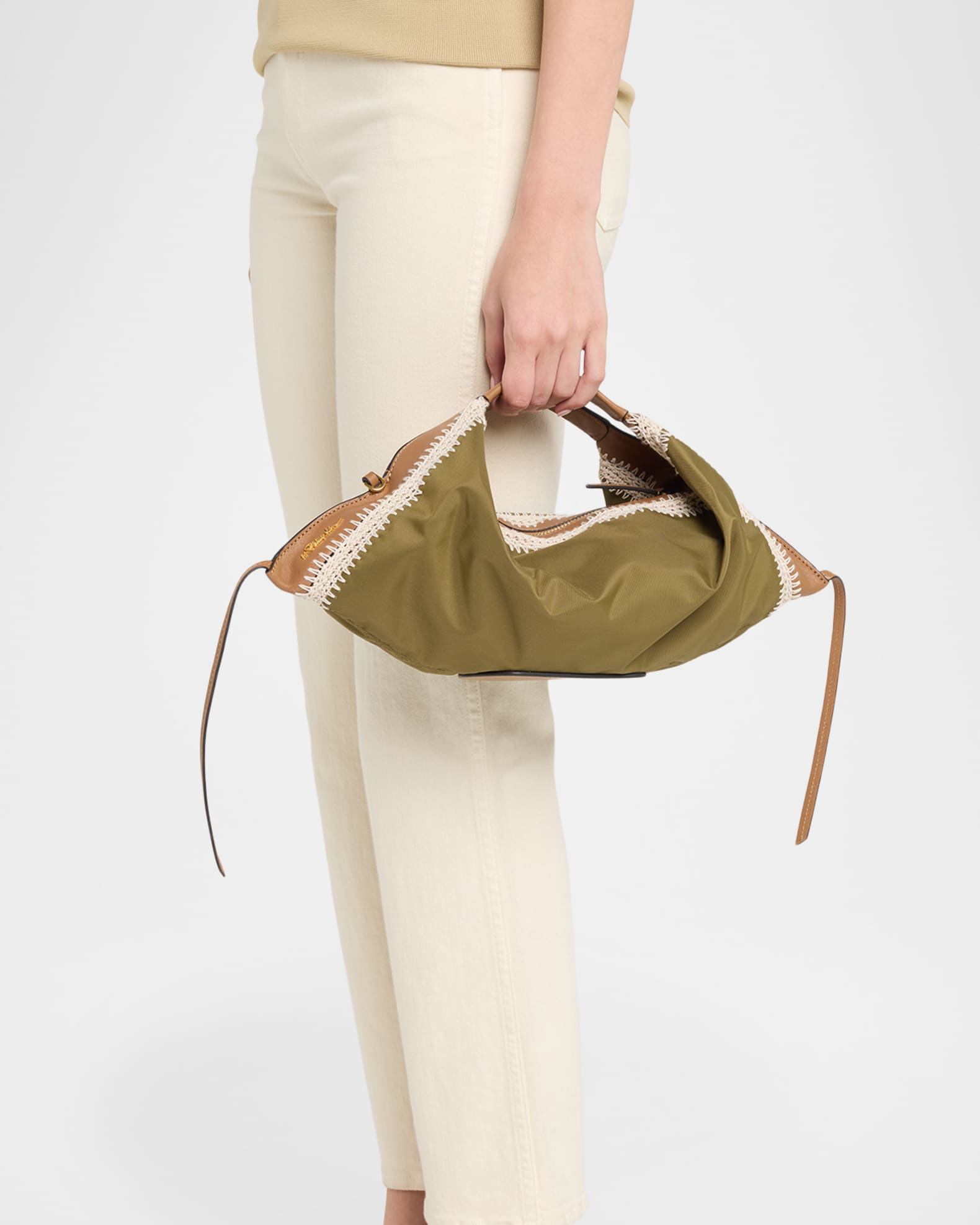 3.1 Phillip Lim Luna Large Contrast-Stitch Crossbody Bag | Neiman