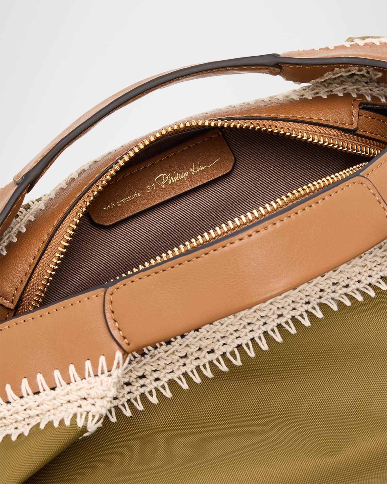 3.1 Phillip Lim Luna Large Contrast-Stitch Crossbody Bag | Neiman