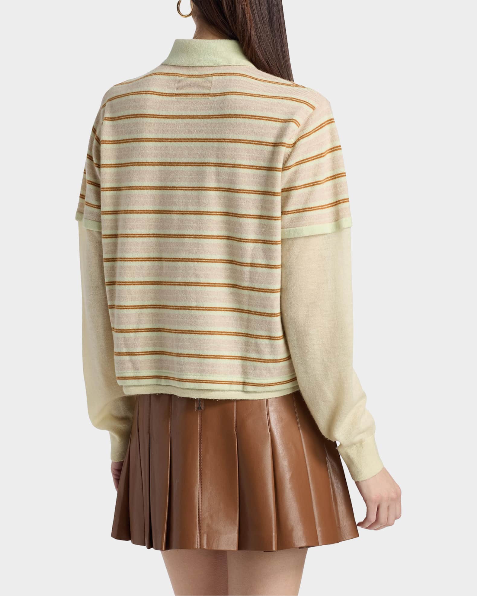 Guest in Residence Layered Stripe Cashmere Rugby Sweater | Neiman