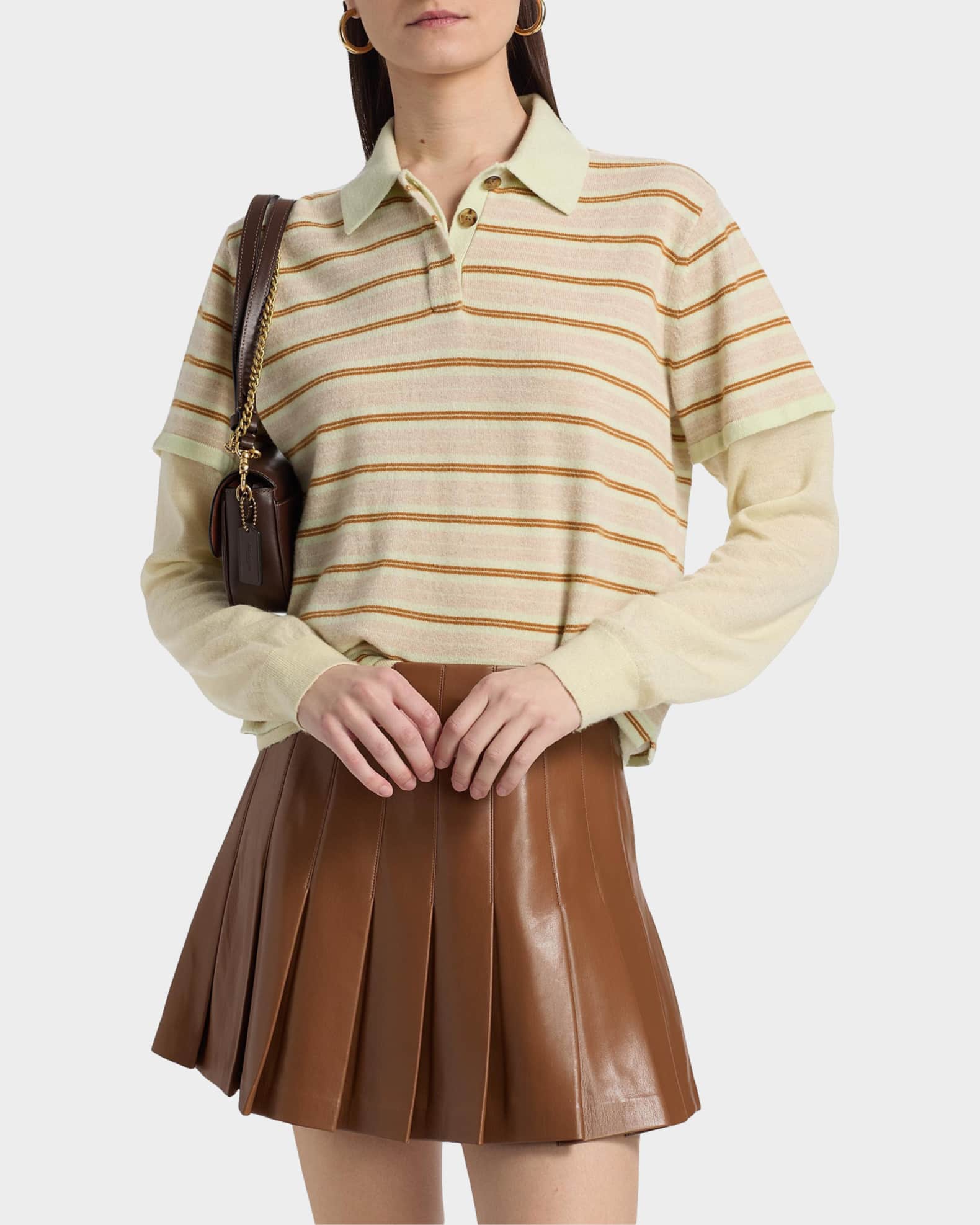 Guest in Residence Layered Stripe Cashmere Rugby Sweater | Neiman