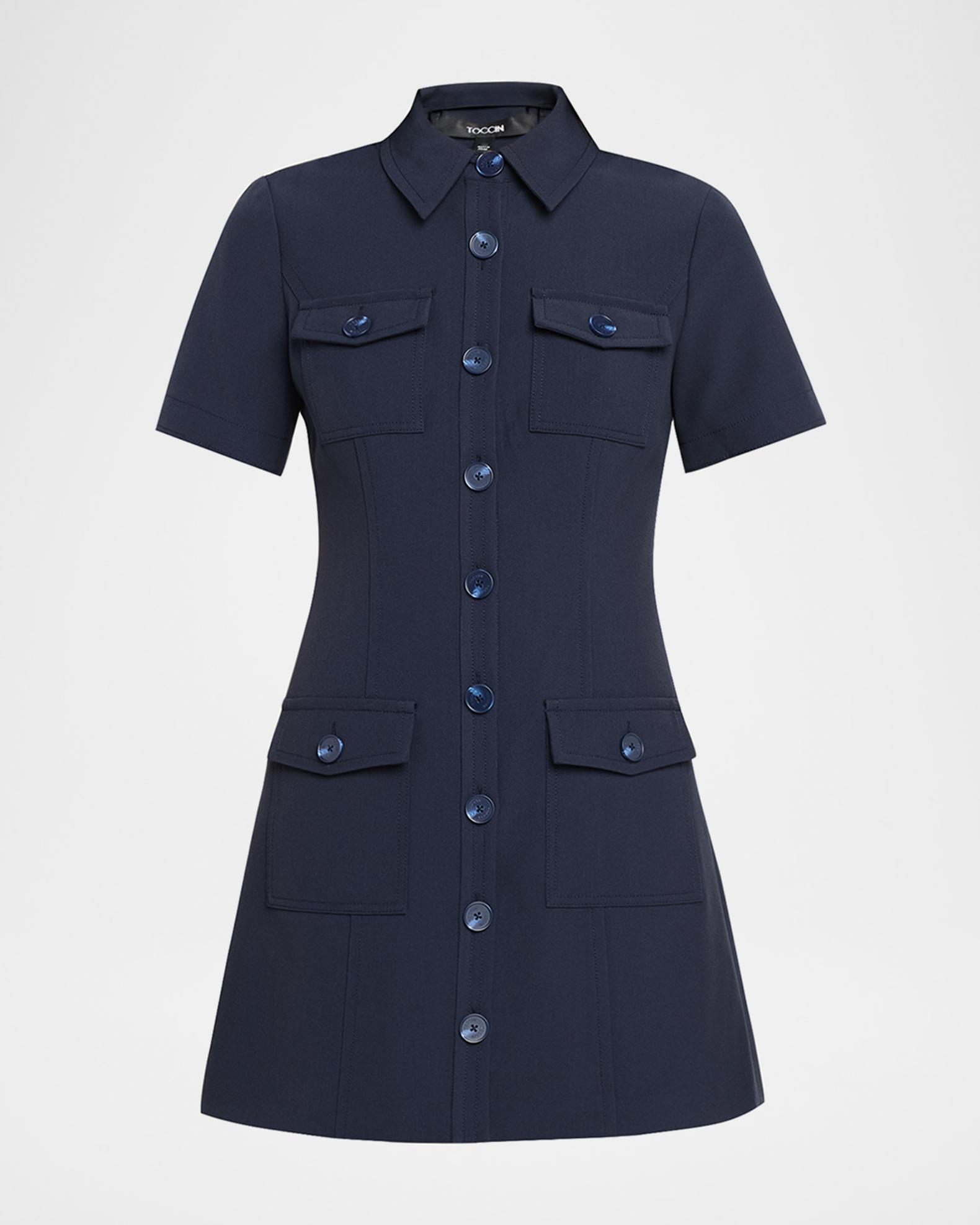 neiman marcus short dresses Toccin Lydia Short-Sleeve Mini Dress