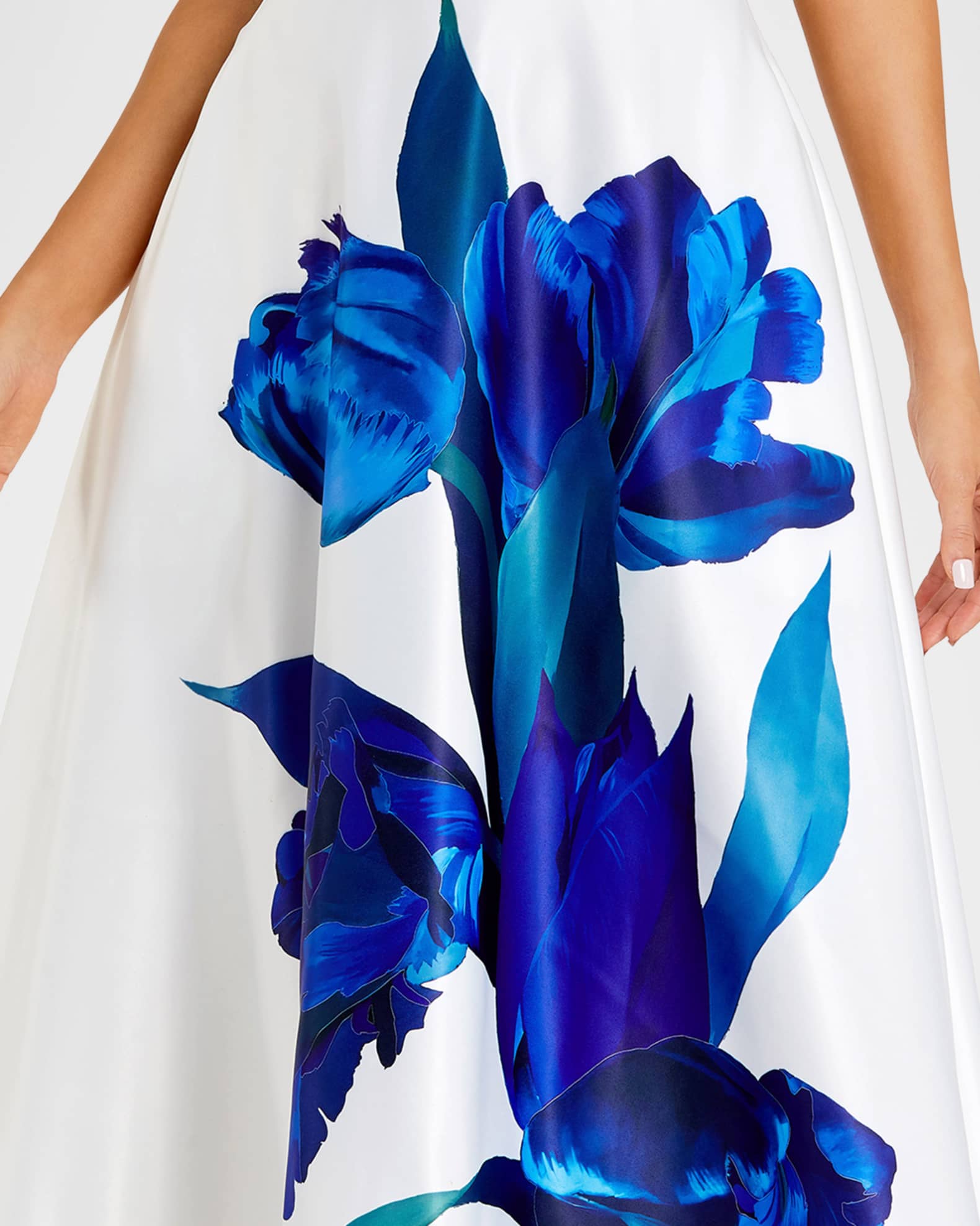 midi blue satin dress Miss Honey Satin Midi Slip Dress