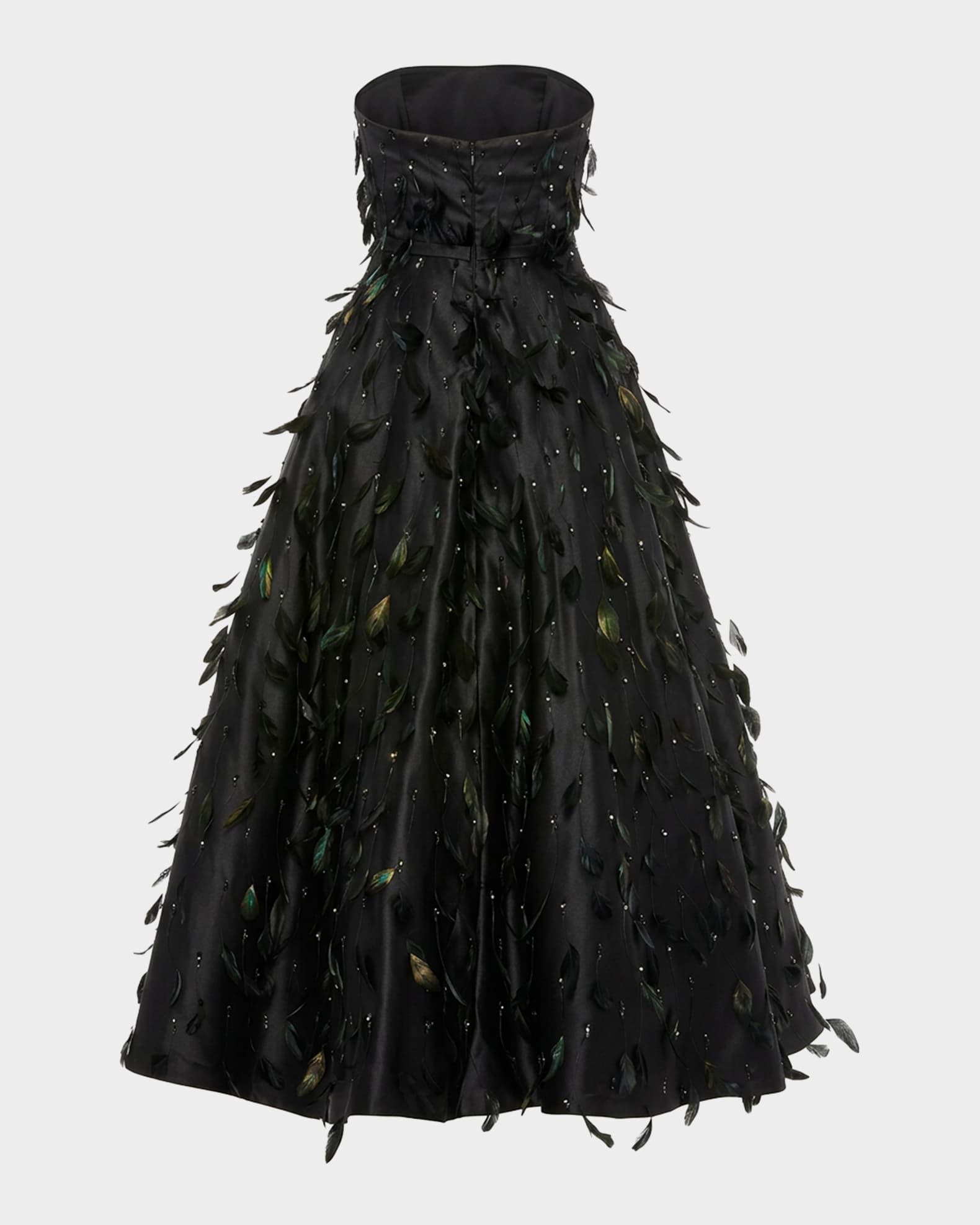 knee length dresses for ladies Pink Pleated Charmeuse Strapless Tiered Ruffle Gown