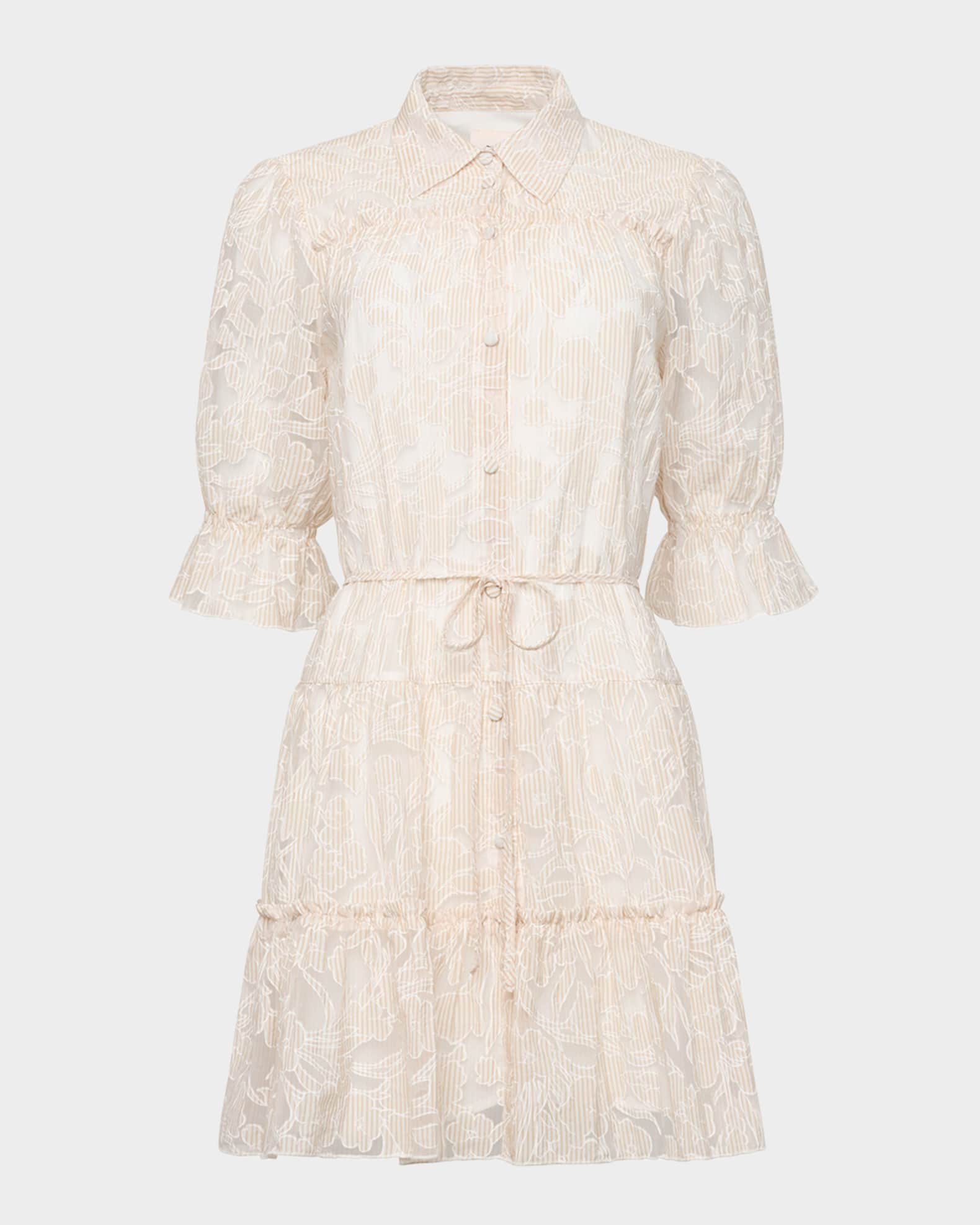 Cinq a Sept A-Line Gingham Voile Mini Dress | Neiman Marcus