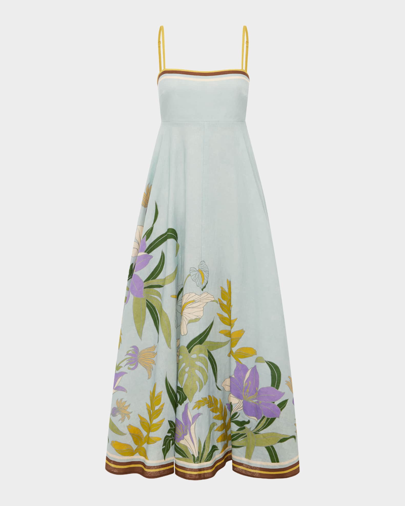 linen fitted midi dress LP8766 Cap Sleeves Scoop Aqua Scarlet Blush Lace Ball Gown Prom Dress –  Siaoryne main image 1