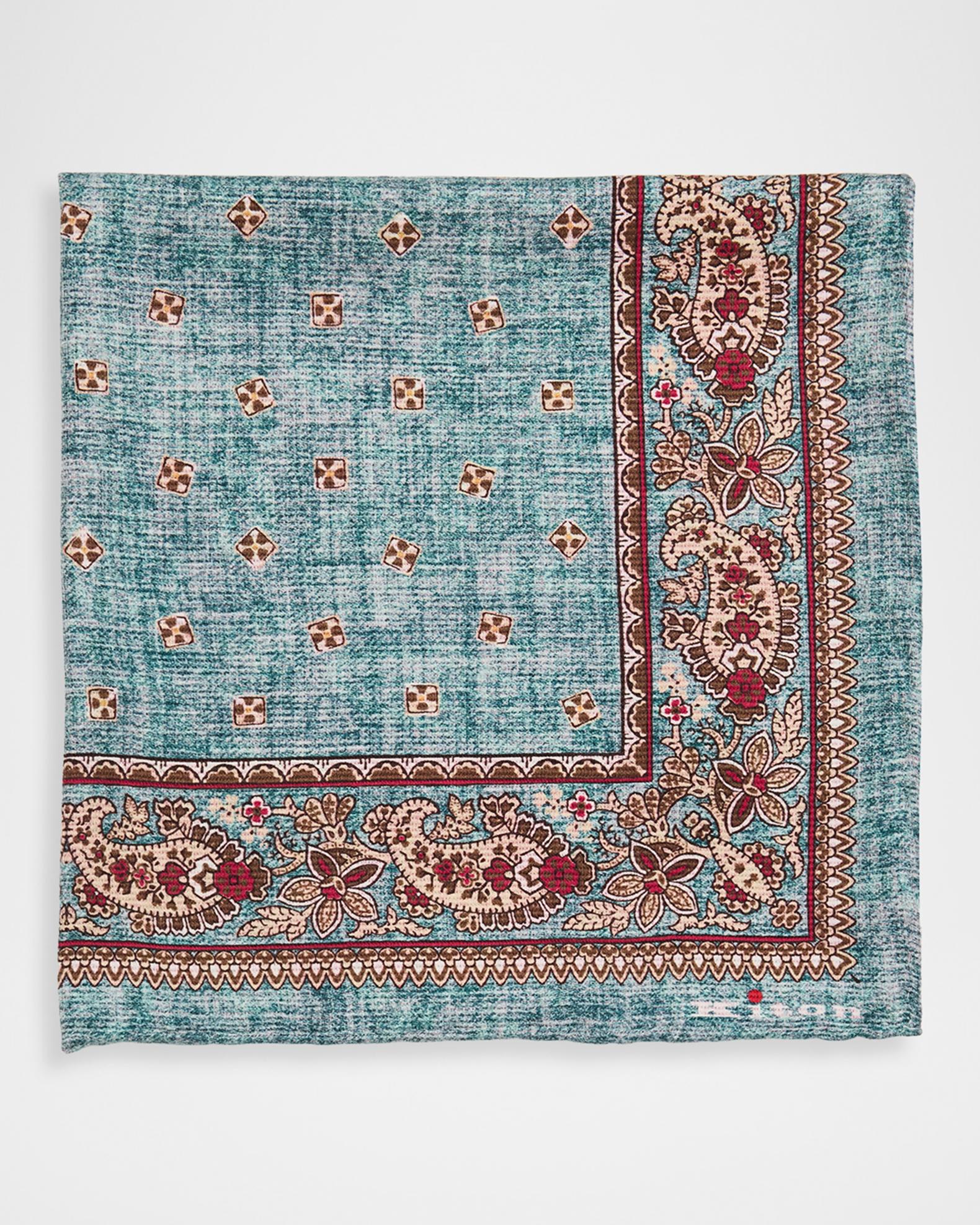 Kiton Men's Paisley Double-Face Silk Pocket Square | Neiman Marcus