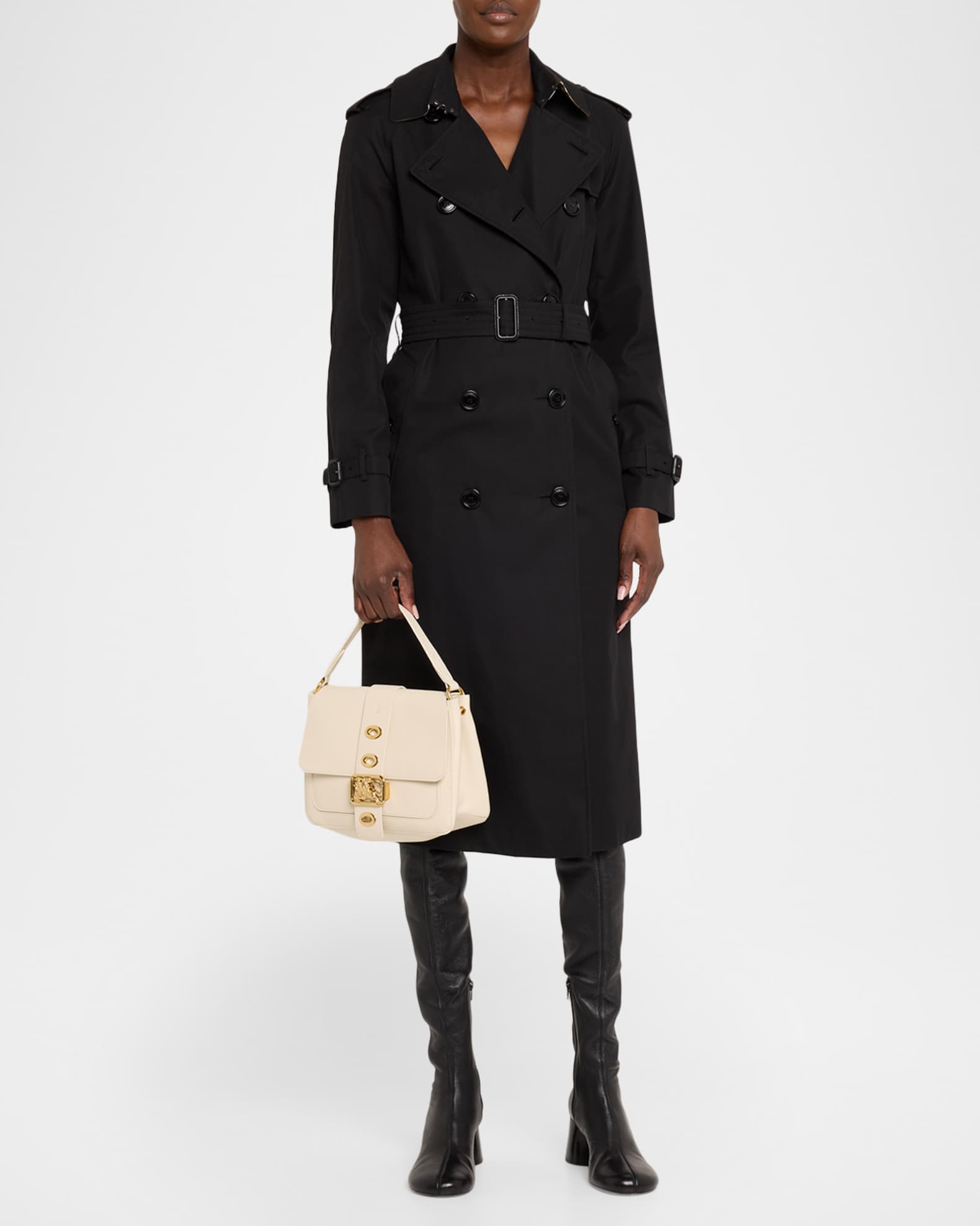 Burberry Rider Small Leather Top Handle Bag | Neiman Marcus